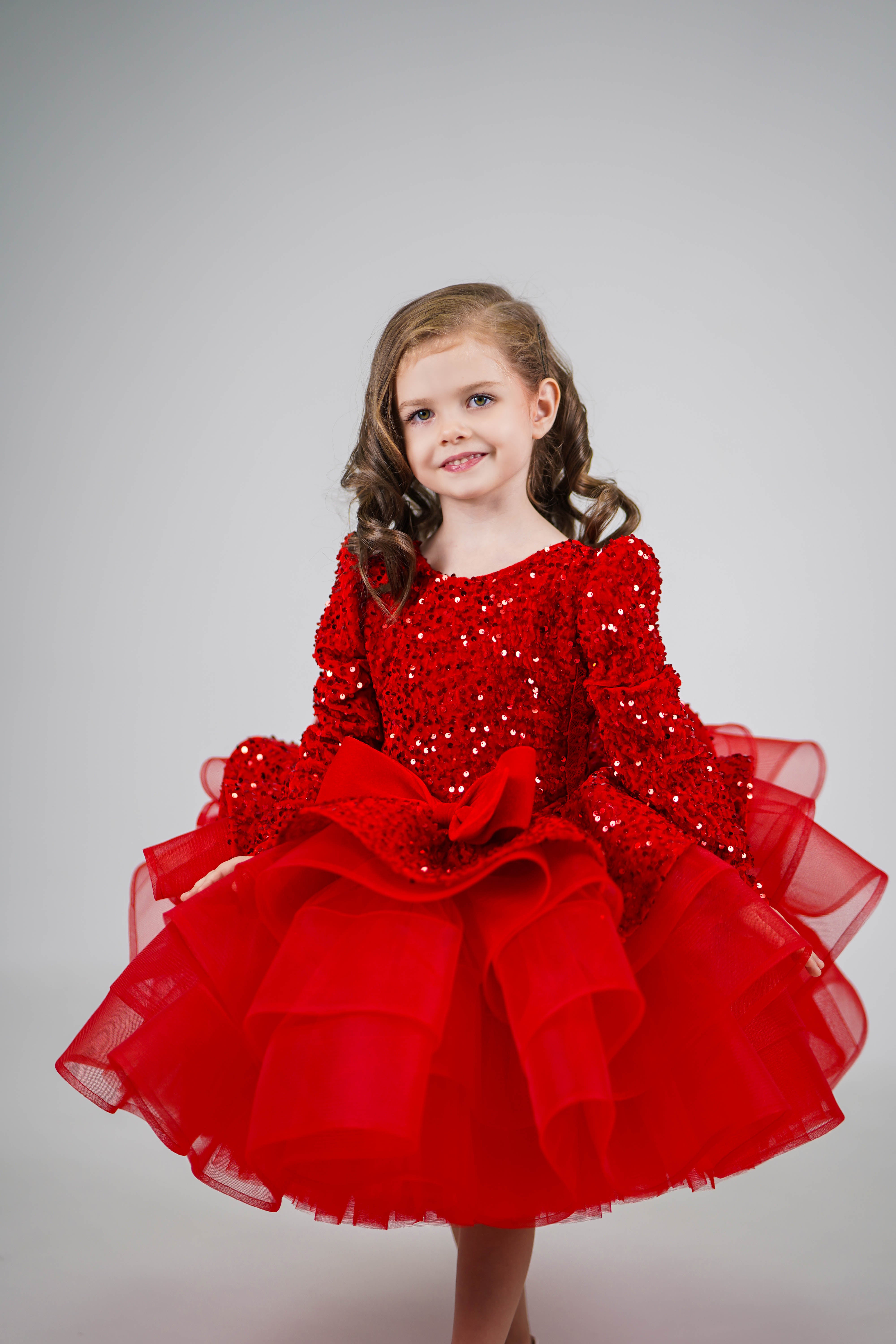 Party Dress For Girls (Red)