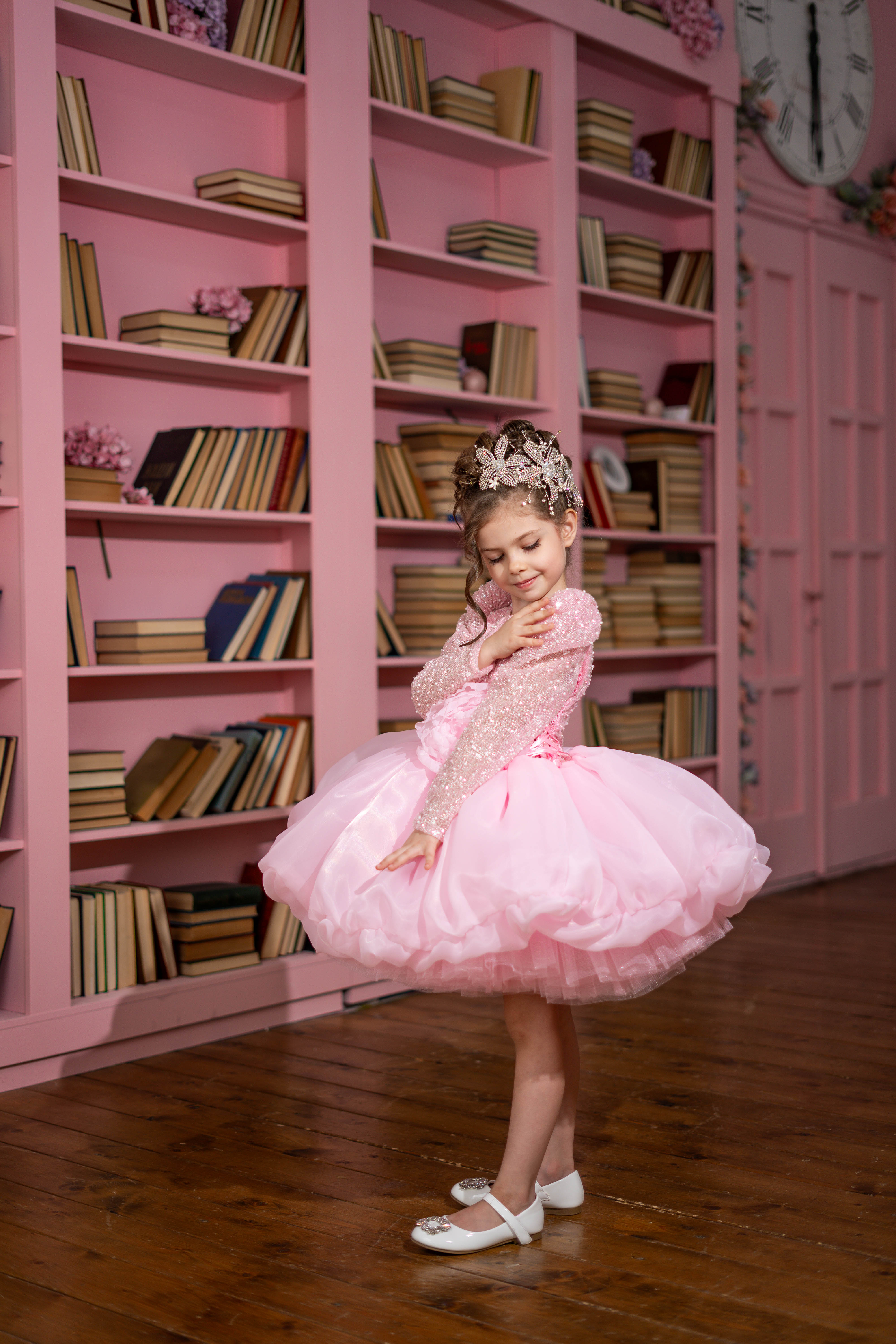 Children Princess Dress with Sleeves