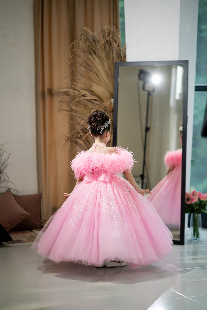 Blush pink birthday baby girl gown, first year birthday party dress, gown with train for baby, gorgeous fluffy dress for kids, tulle dress, Girls formal dress long, Ball dress for girls, Luxury dress for kids, Prom dress for kids, Blush dress, Toddler wedding dress, Tulle gown girls, Blush Flower Girl Dress, Lace flower girl dress, Girls ball gown, adorable girls&