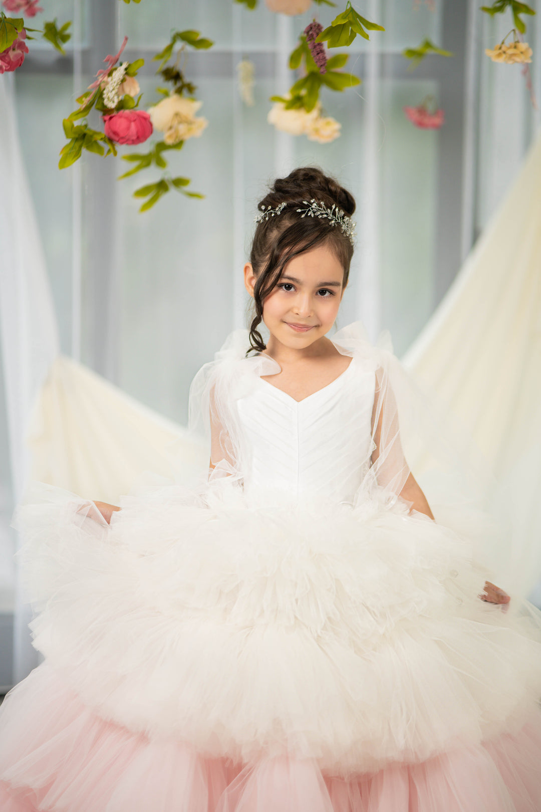 Christmas pageant gown, red couture dress, junior bridesmaid dress, maxi prom dress with train, baby princess dress, tulle pageant dress, special occasion dress for girls, ivory flower girl dress, white toddler flower girl dress, tutu dress, princess dress, tulle flower girl dress, pageant photoshoot dress, little girl party dress, toddler ball gown, elegant kids dress, girls&