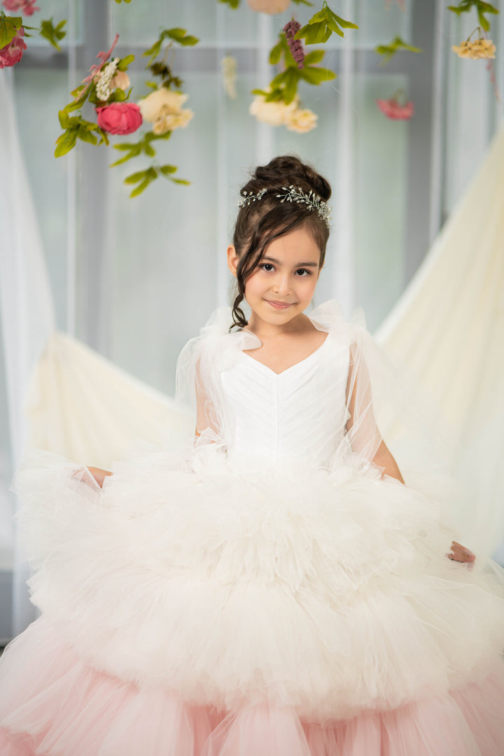 Christmas pageant gown, red couture dress, junior bridesmaid dress, maxi prom dress with train, baby princess dress, tulle pageant dress, special occasion dress for girls, ivory flower girl dress, white toddler flower girl dress, tutu dress, princess dress, tulle flower girl dress, pageant photoshoot dress, little girl party dress, toddler ball gown, elegant kids dress, girls&