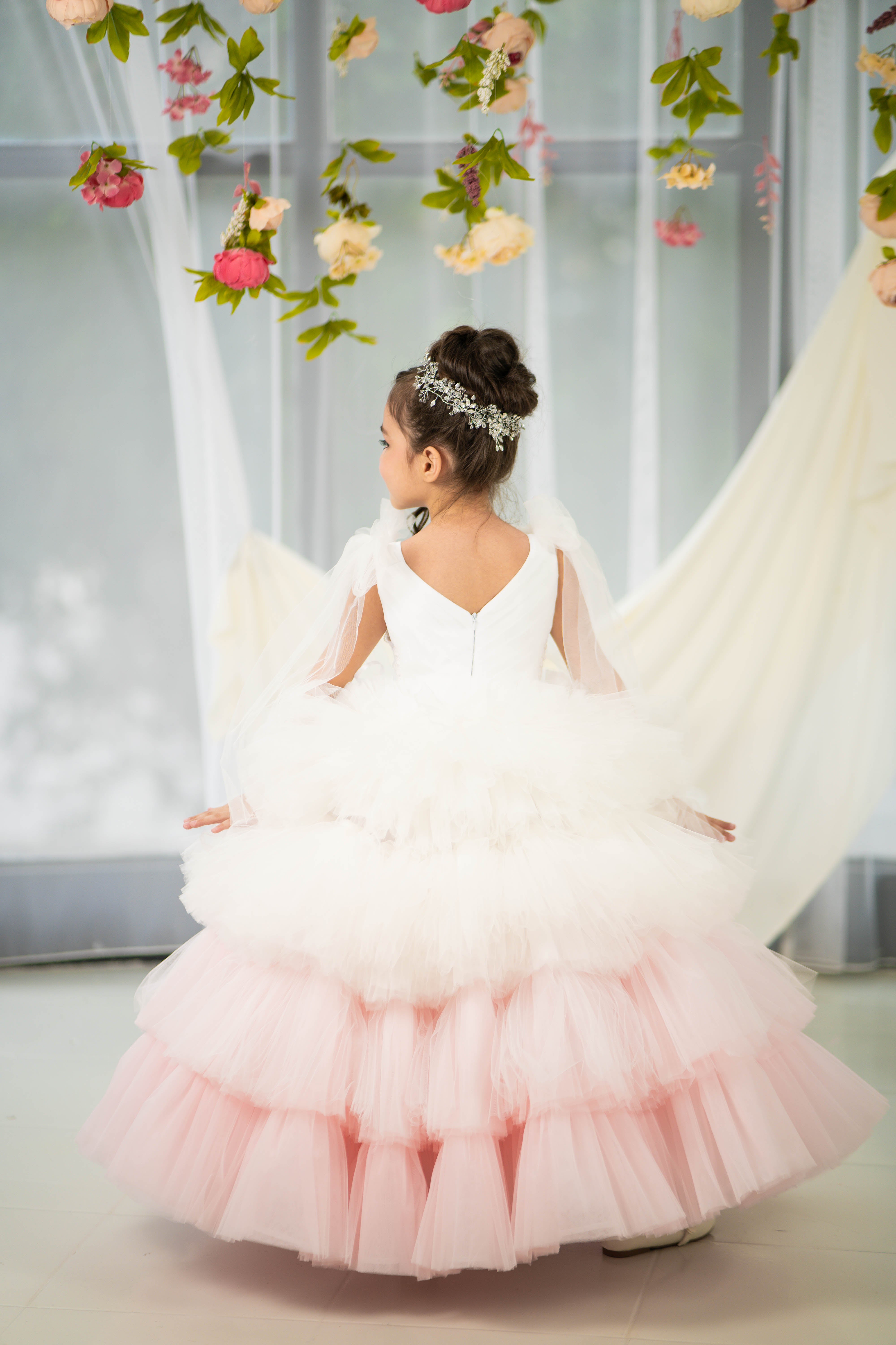 Christmas pageant gown, red couture dress, junior bridesmaid dress, maxi prom dress with train, baby princess dress, tulle pageant dress, special occasion dress for girls, ivory flower girl dress, white toddler flower girl dress, tutu dress, princess dress, tulle flower girl dress, pageant photoshoot dress, little girl party dress, toddler ball gown, elegant kids dress, girls' formal wear, girls' special event outfit, children's formal attire, kids' fancy dress, toddler party gown, adorable girls' clothing,