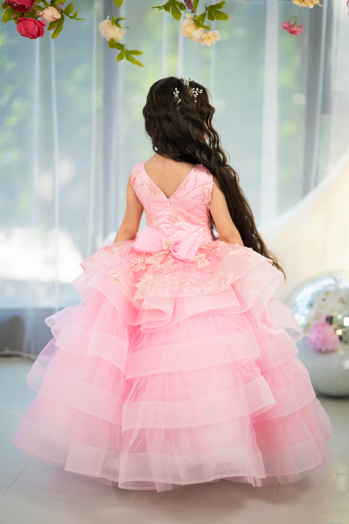 Christmas pageant gown, red couture dress, junior bridesmaid dress, maxi prom dress with train, baby princess dress, tulle pageant dress, special occasion dress for girls, ivory flower girl dress, white toddler flower girl dress, tutu dress, princess dress, tulle flower girl dress, pageant photoshoot dress, little girl party dress, toddler ball gown, elegant kids dress, girls&