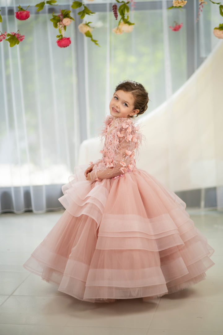 Birthday girl dress,Girls formal dress, First Baby Birthday Party Dress, Princess Girl Gown, Pageant Toddler Special Occasion Dress, White Luxury Christmas Pageant gown, Flower girl dress, red couture, Junior Bridesmaid dress, Maxi Prom Dress Ball Gown with Train,Baby Girl Princess Dress, stylish children&
