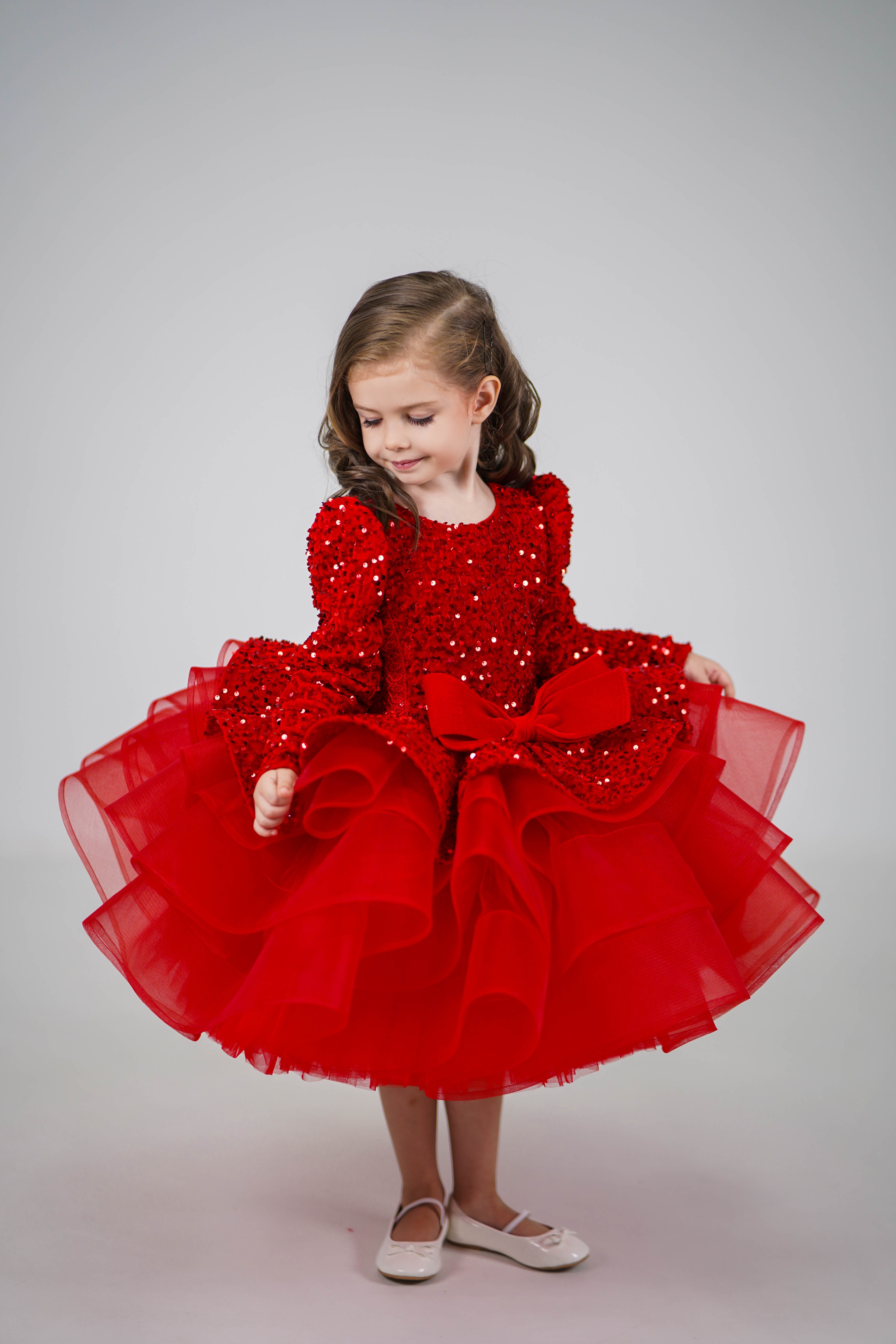 Party Dress For Girls (Red)