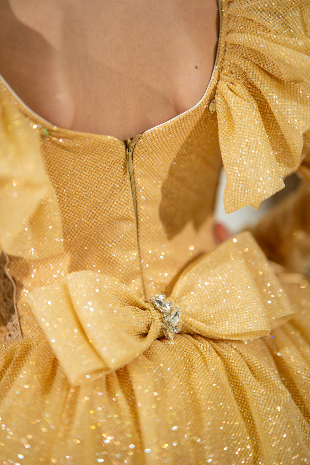 Children Pageant Gown (Size 5-6 - Gold - In Stock)