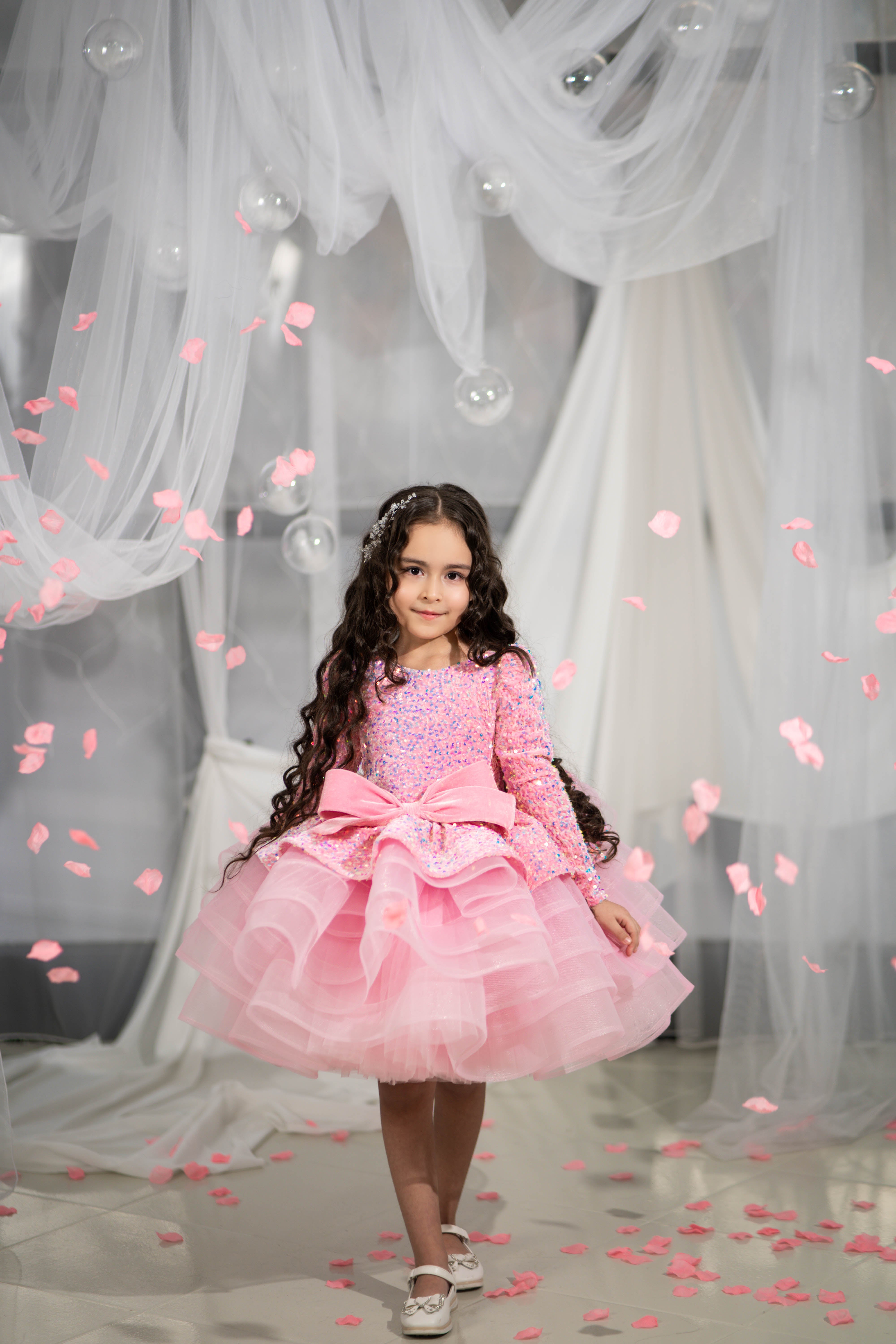 Christmas pageant gown, princess dress, junior bridesmaid dress, maxi prom dress with train, baby princess dress, tulle pageant dress, special occasion dress for girls, ivory flower girl dress, white toddler flower girl dress, tutu dress, princess dress, tulle flower girl dress, pageant photoshoot dress, little girl party dress, toddler ball gown, elegant kids dress, girls' formal wear, girls' special event outfit, children's formal attire, kids' fancy dress, toddler party gown, adorable girls' clothing, cu