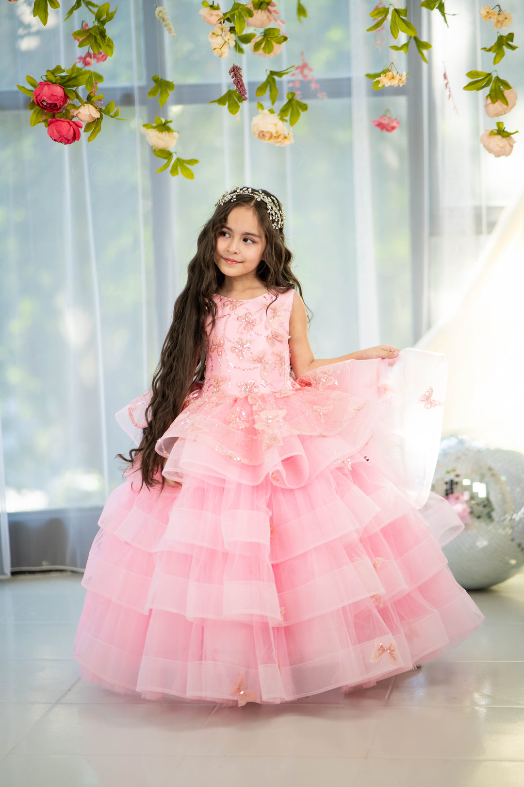 Christmas pageant gown, red couture dress, junior bridesmaid dress, maxi prom dress with train, baby princess dress, tulle pageant dress, special occasion dress for girls, ivory flower girl dress, white toddler flower girl dress, tutu dress, princess dress, tulle flower girl dress, pageant photoshoot dress, little girl party dress, toddler ball gown, elegant kids dress, girls&