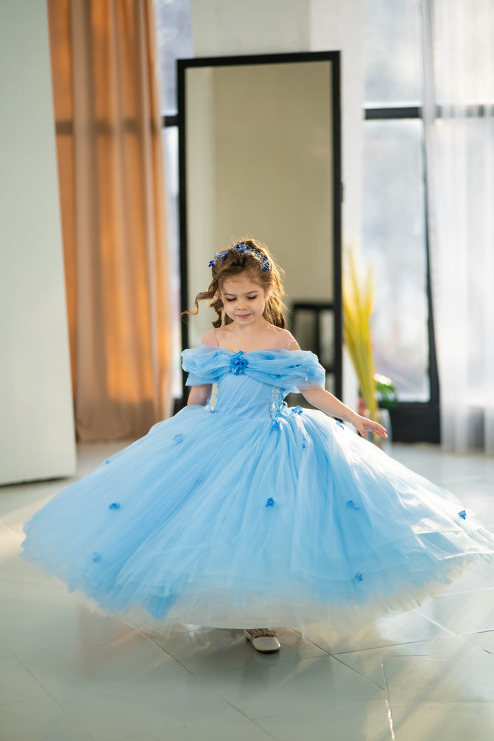 Cindirella Inspired Children Dress, Size 4-5