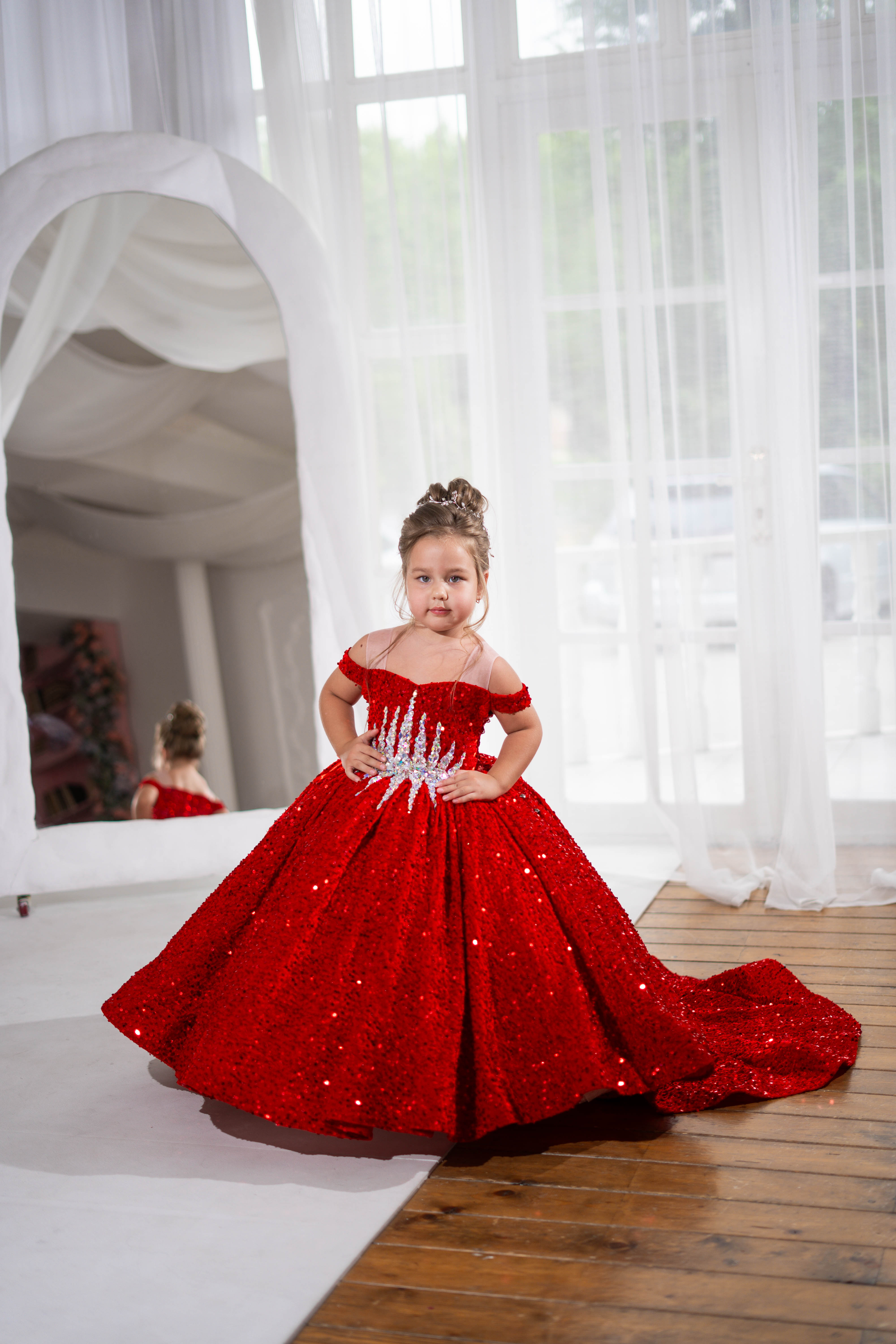 Christmas Glitz Pageant Dress For Girls