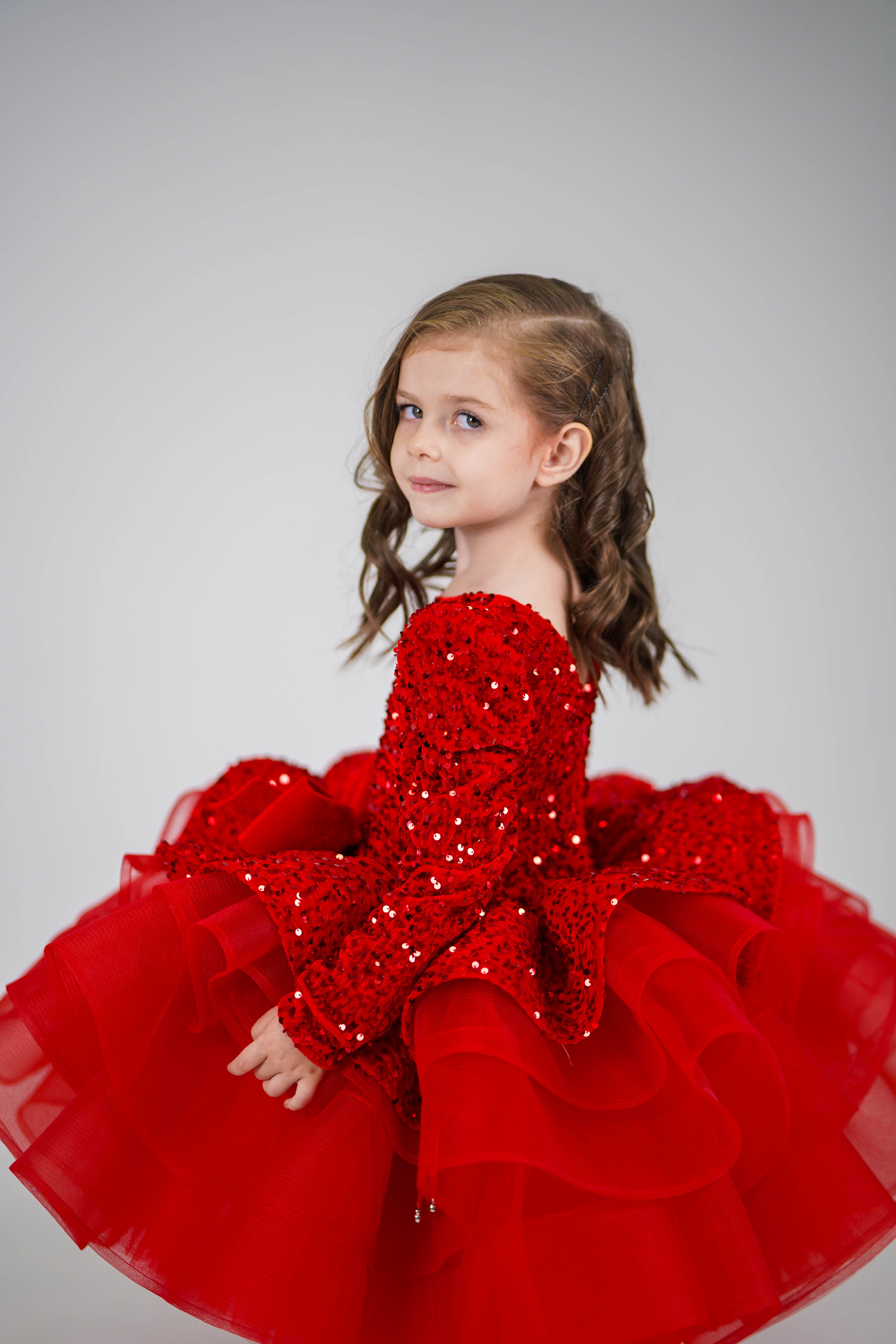 Party Dress For Girls (Red)