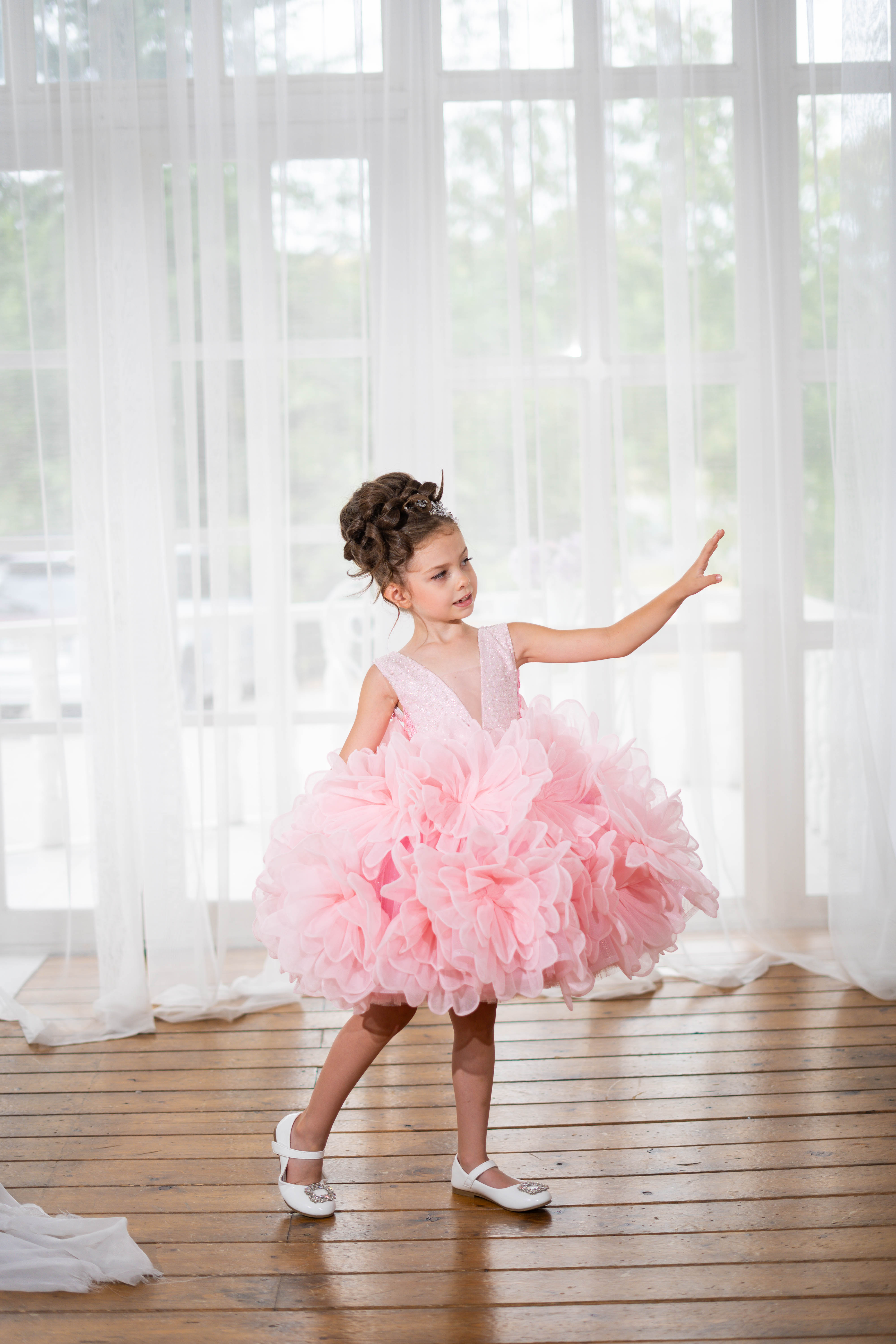 Flower-detailing Children Dress