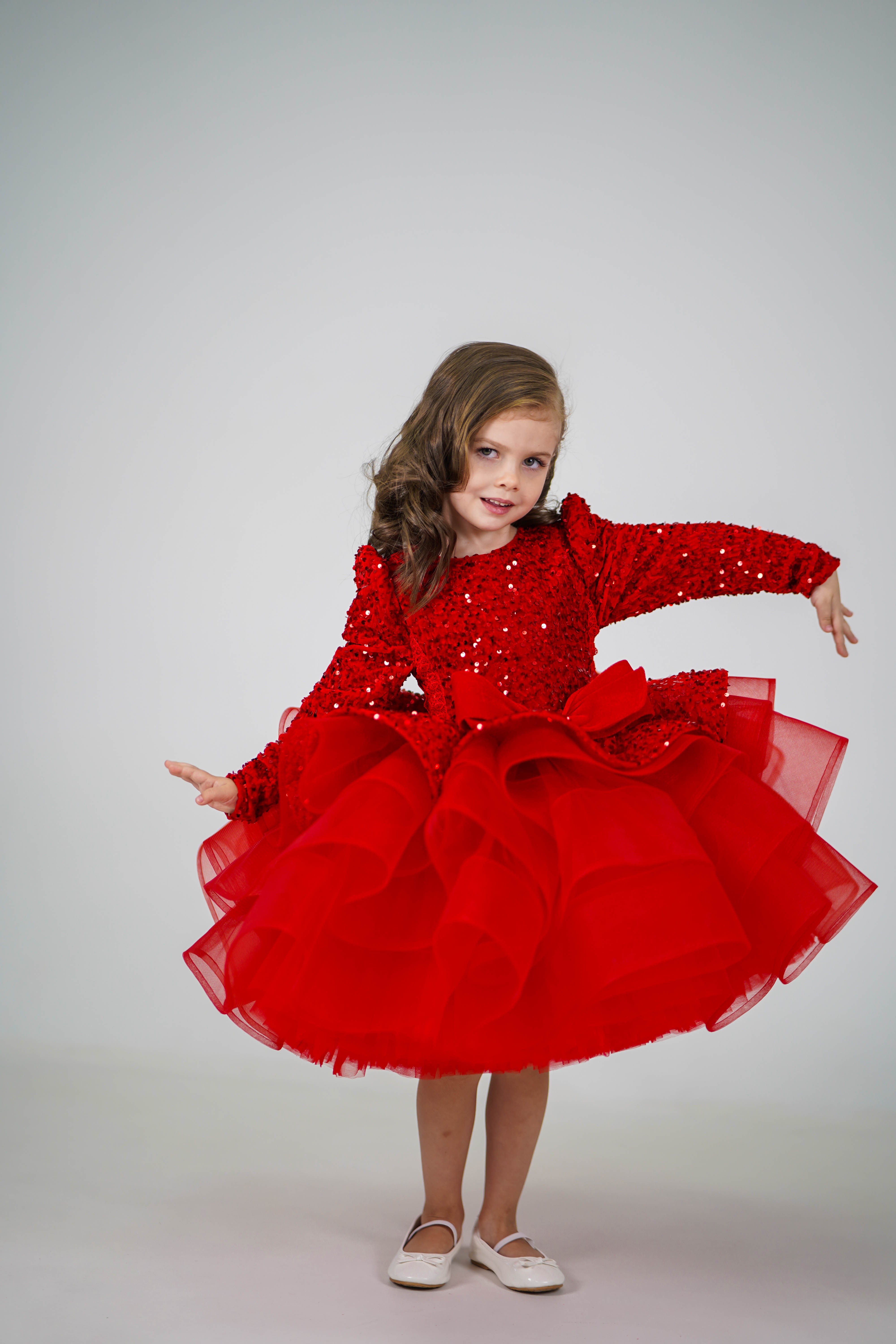 Party Dress For Girls (Red)