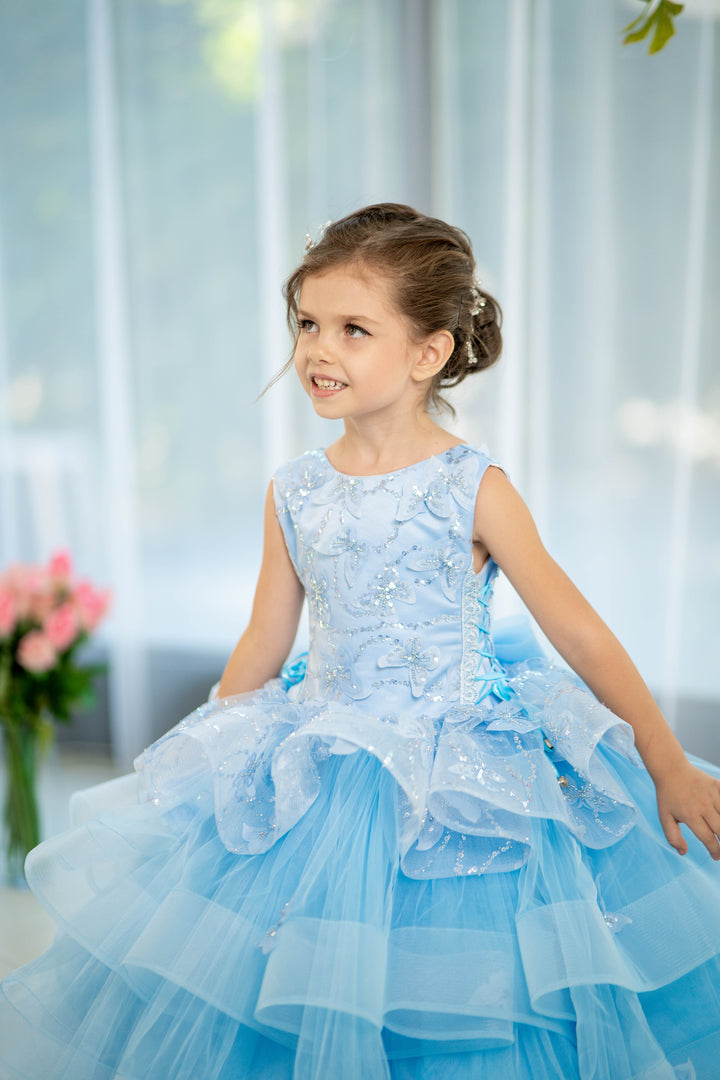 Blush pink birthday baby girl gown, first year birthday party dress, gown with train for baby, gorgeous fluffy dress for kids, tulle dress, Girls formal dress long, Ball dress for girls, Luxury dress for kids, Prom dress for kids, Blush dress, Toddler wedding dress, Tulle gown girls, Blush Flower Girl Dress, Lace flower girl dress, Girls ball gown, adorable girls&