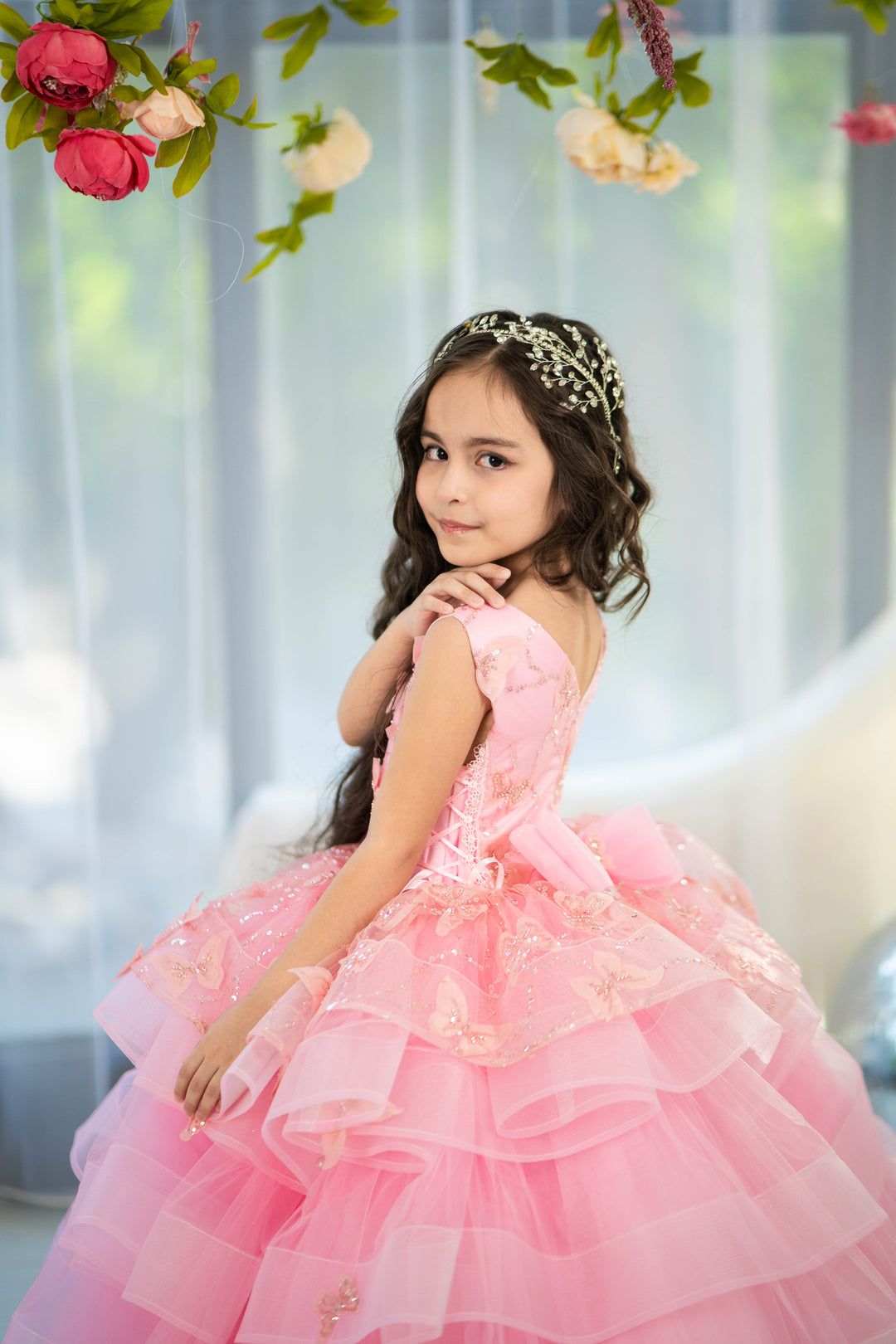 Christmas pageant gown, red couture dress, junior bridesmaid dress, maxi prom dress with train, baby princess dress, tulle pageant dress, special occasion dress for girls, ivory flower girl dress, white toddler flower girl dress, tutu dress, princess dress, tulle flower girl dress, pageant photoshoot dress, little girl party dress, toddler ball gown, elegant kids dress, girls&