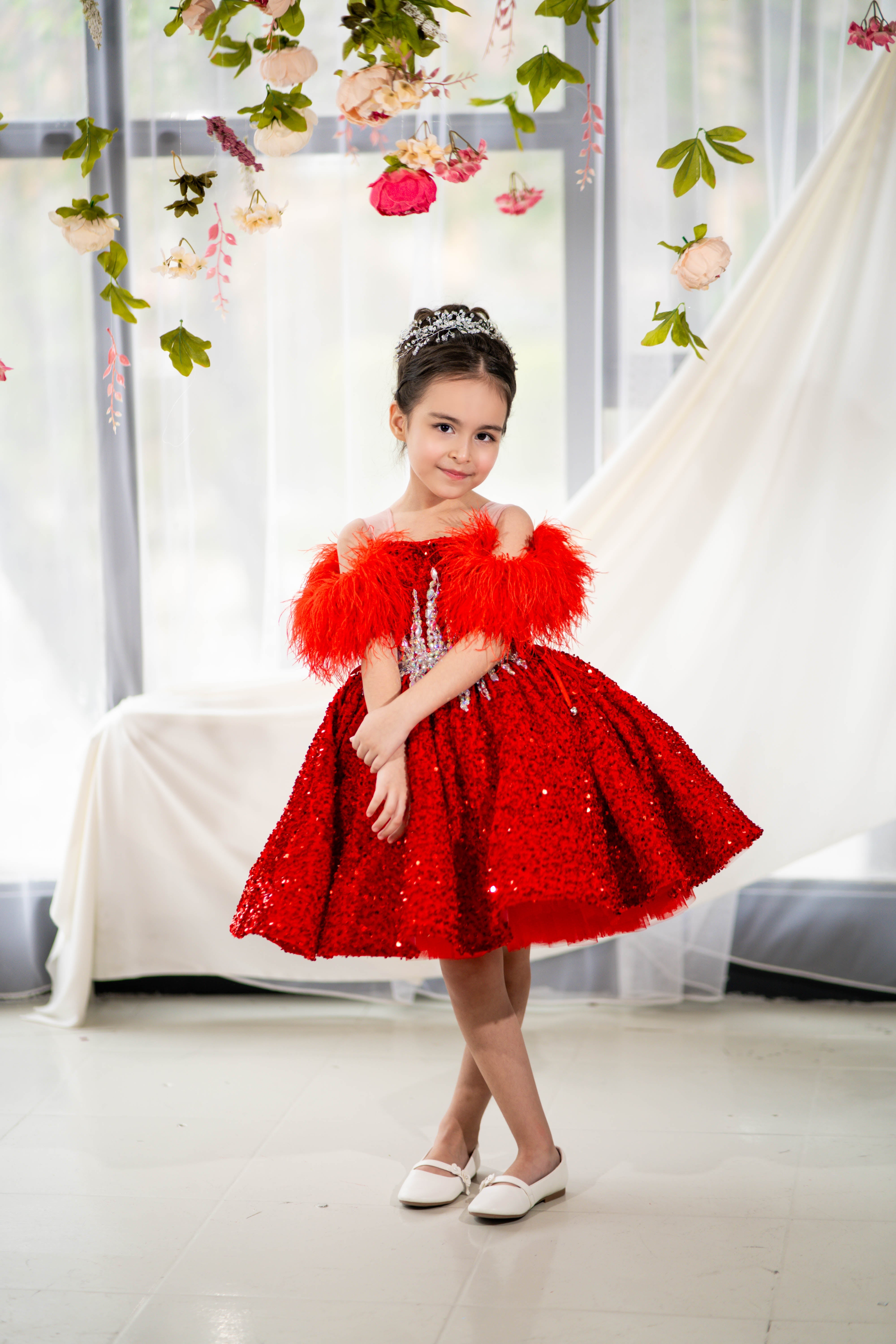 Special Occasion Princess Dress (Size 5/6 1 In Stock, Red)