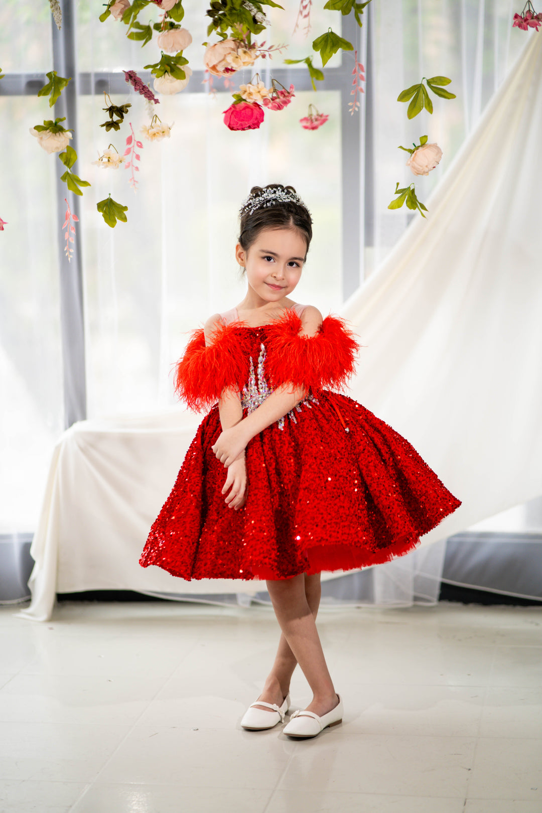 Special Occasion Princess Dress (Size 5-6 - In Stock - Red)
