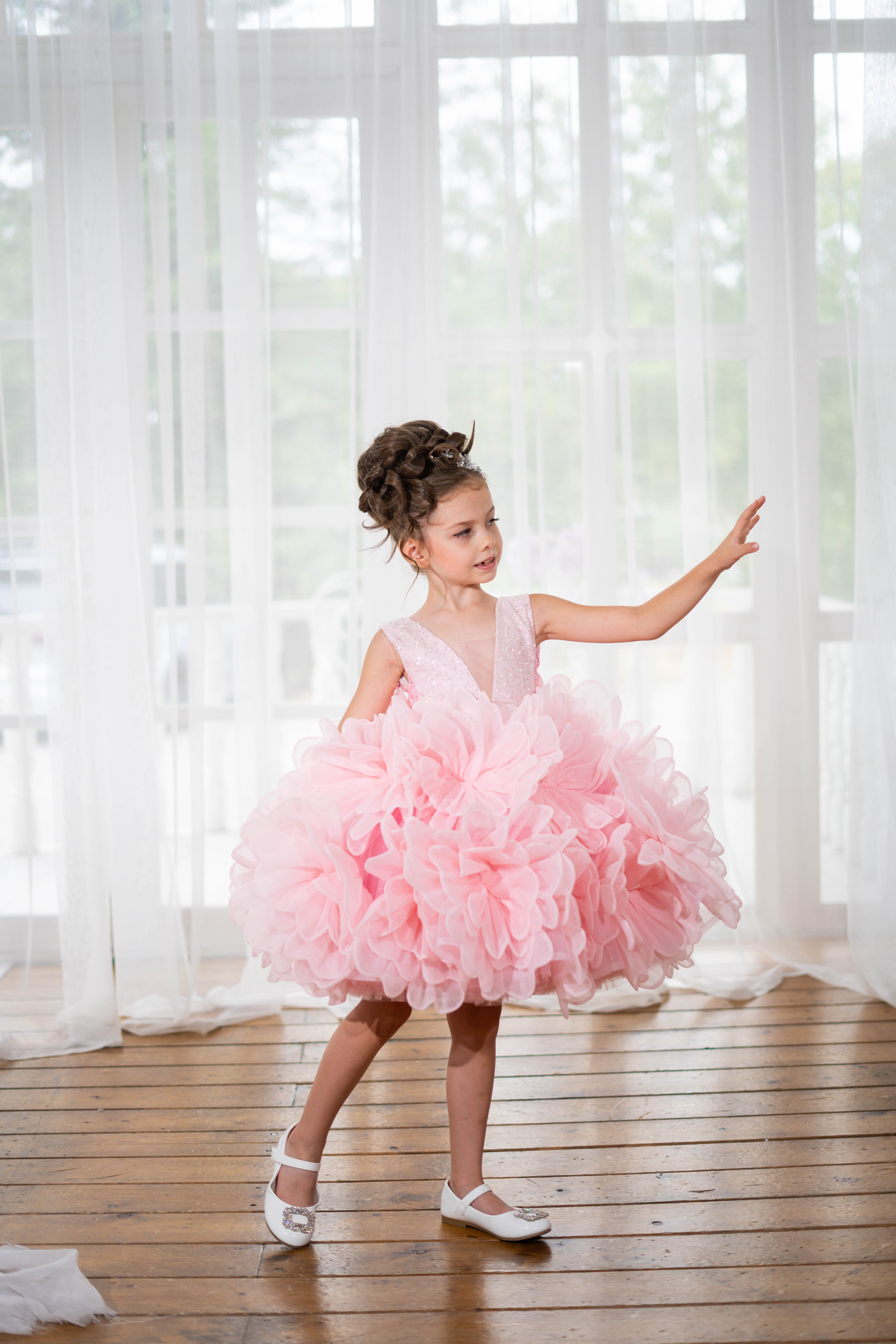 Flower-detailing Children Dress