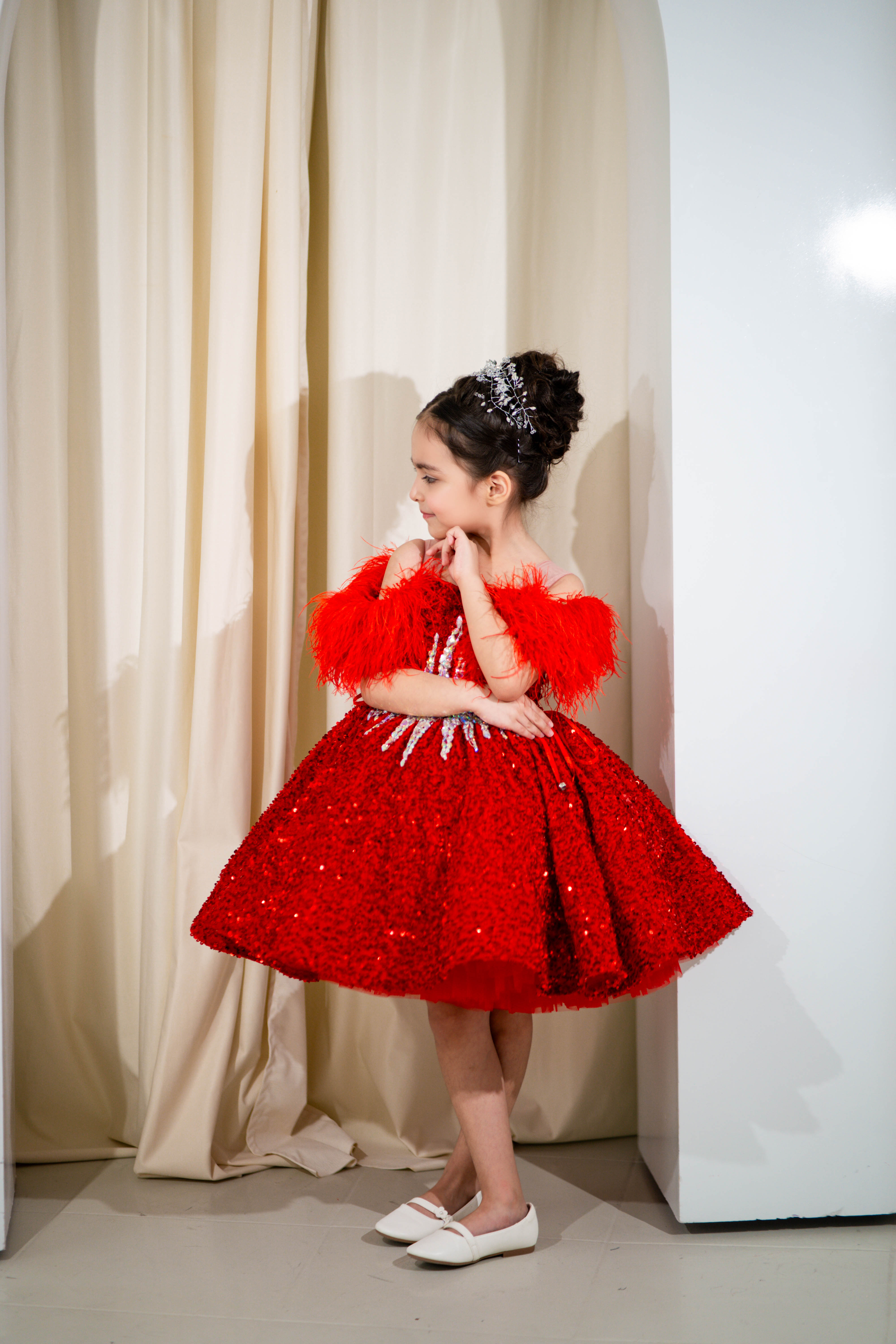 Special Occasion Princess Dress (Size 5/6 1 In Stock, Red)