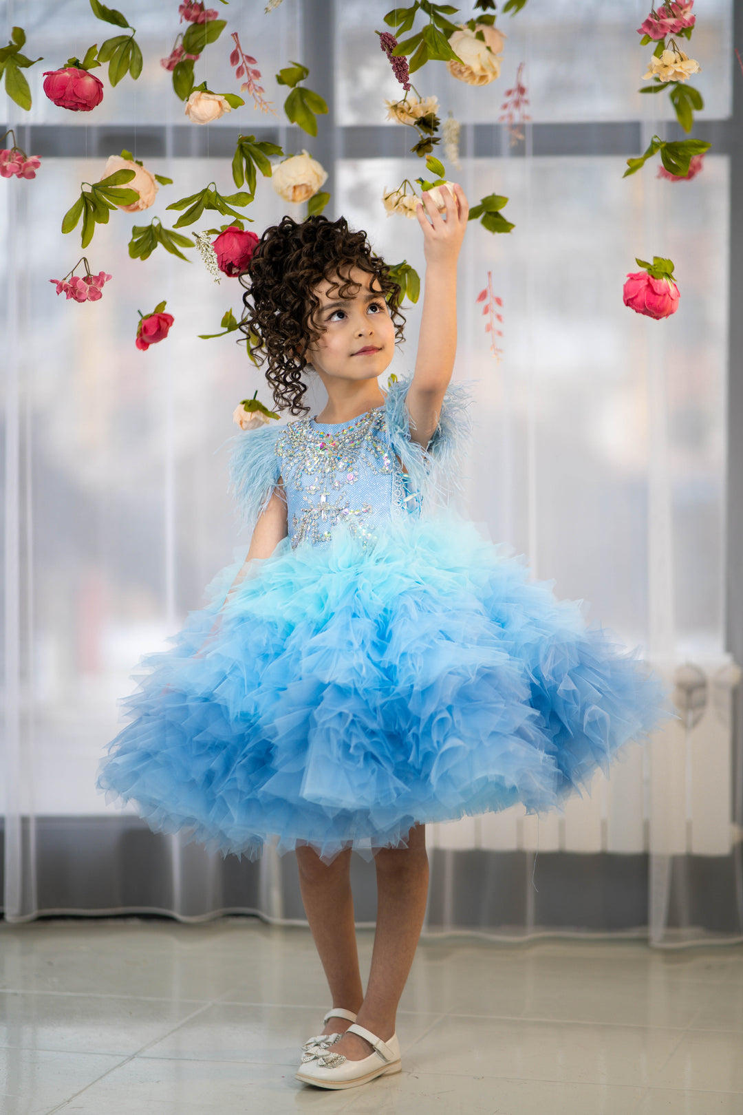 Blush pink birthday baby girl gown, first year birthday party dress, gown with train for baby, gorgeous fluffy dress for kids, tulle dress, Girls formal dress long, Ball dress for girls, Luxury dress for kids, Prom dress for kids, Blush dress, Toddler wedding dress, Tulle gown girls, Blush Flower Girl Dress, Lace flower girl dress, Girls ball gown, adorable girls&
