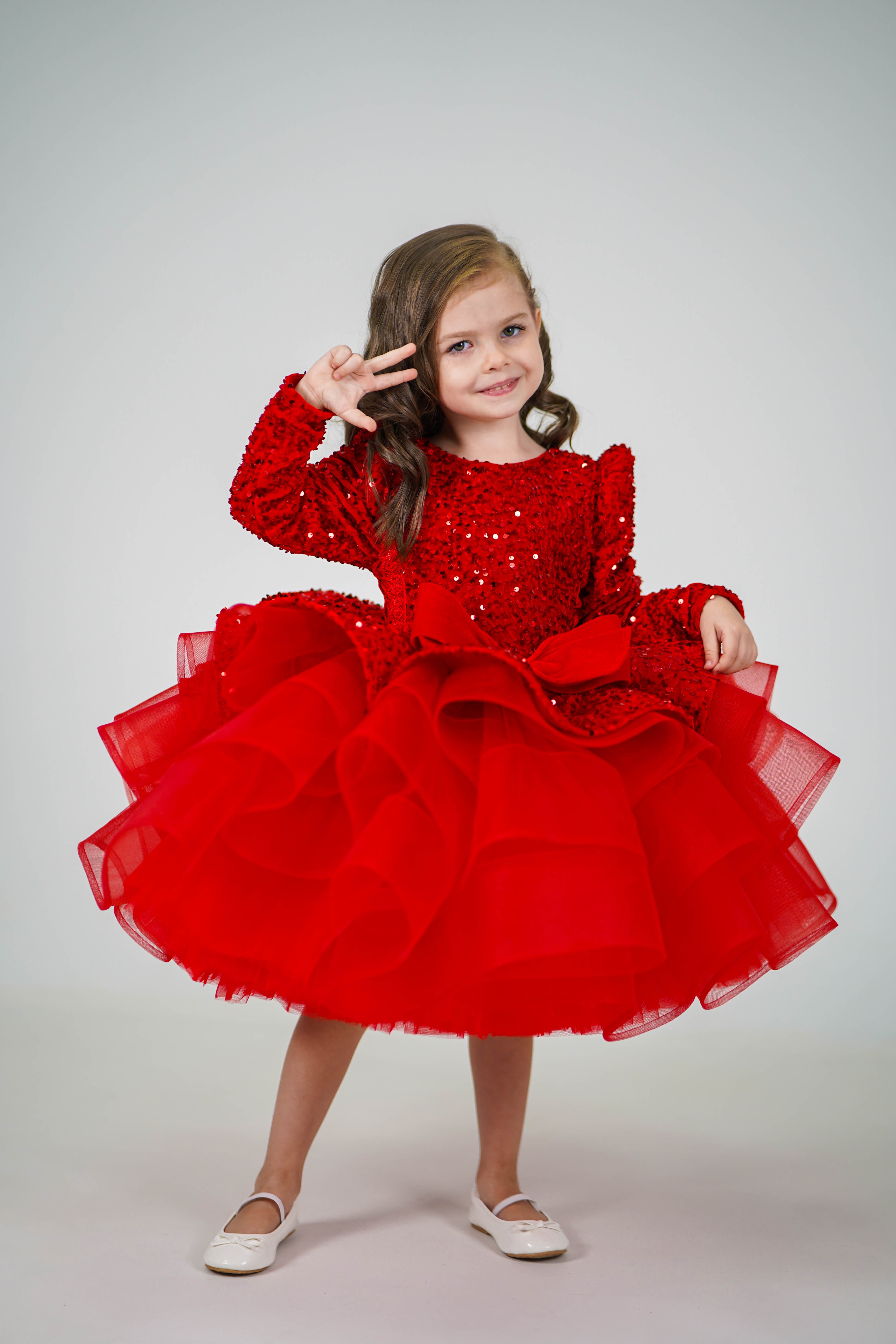 Party Dress For Girls (Red)