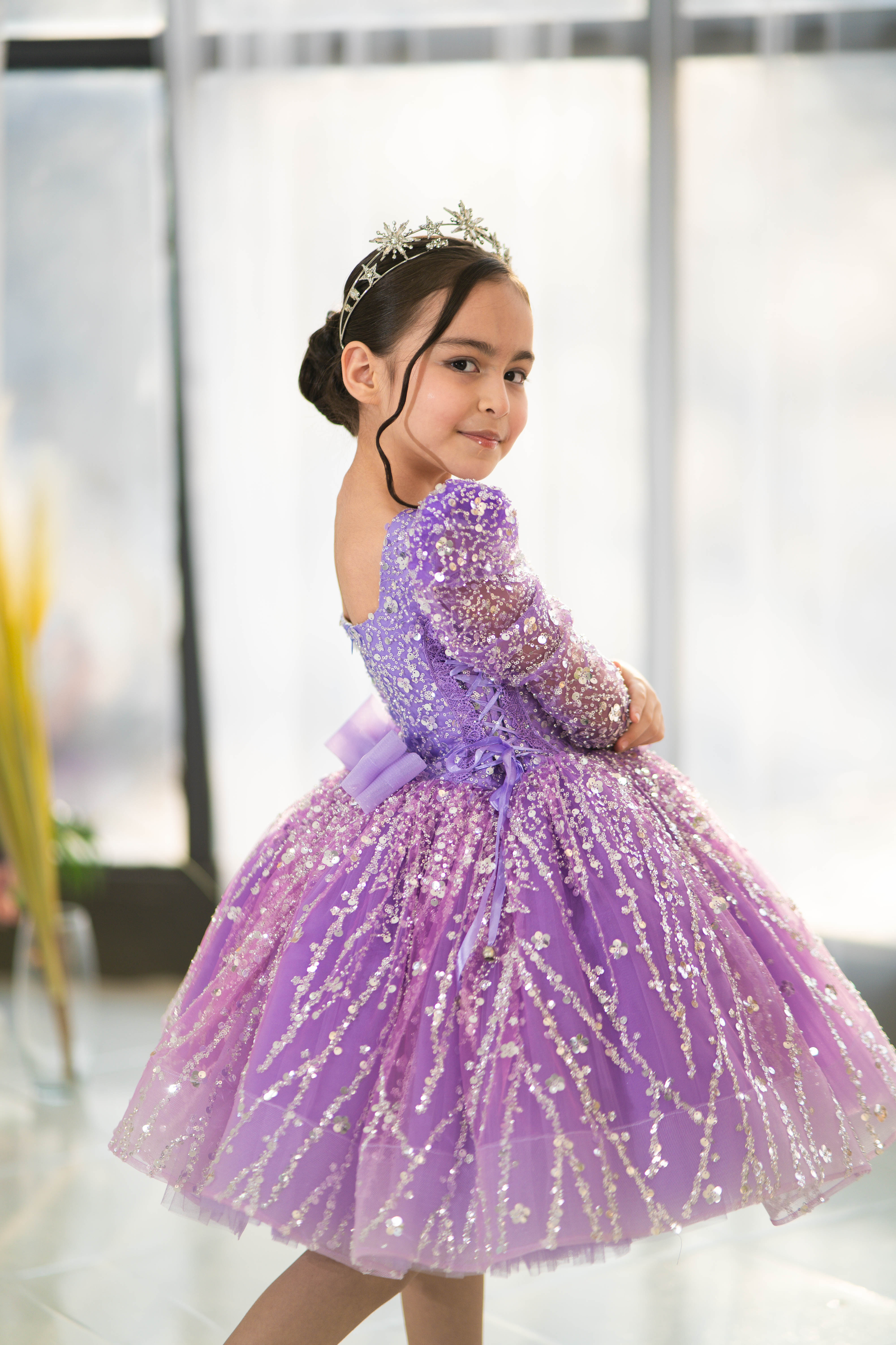 Princess Dress For Girls (Size 4-5 Lilac - In Stock)