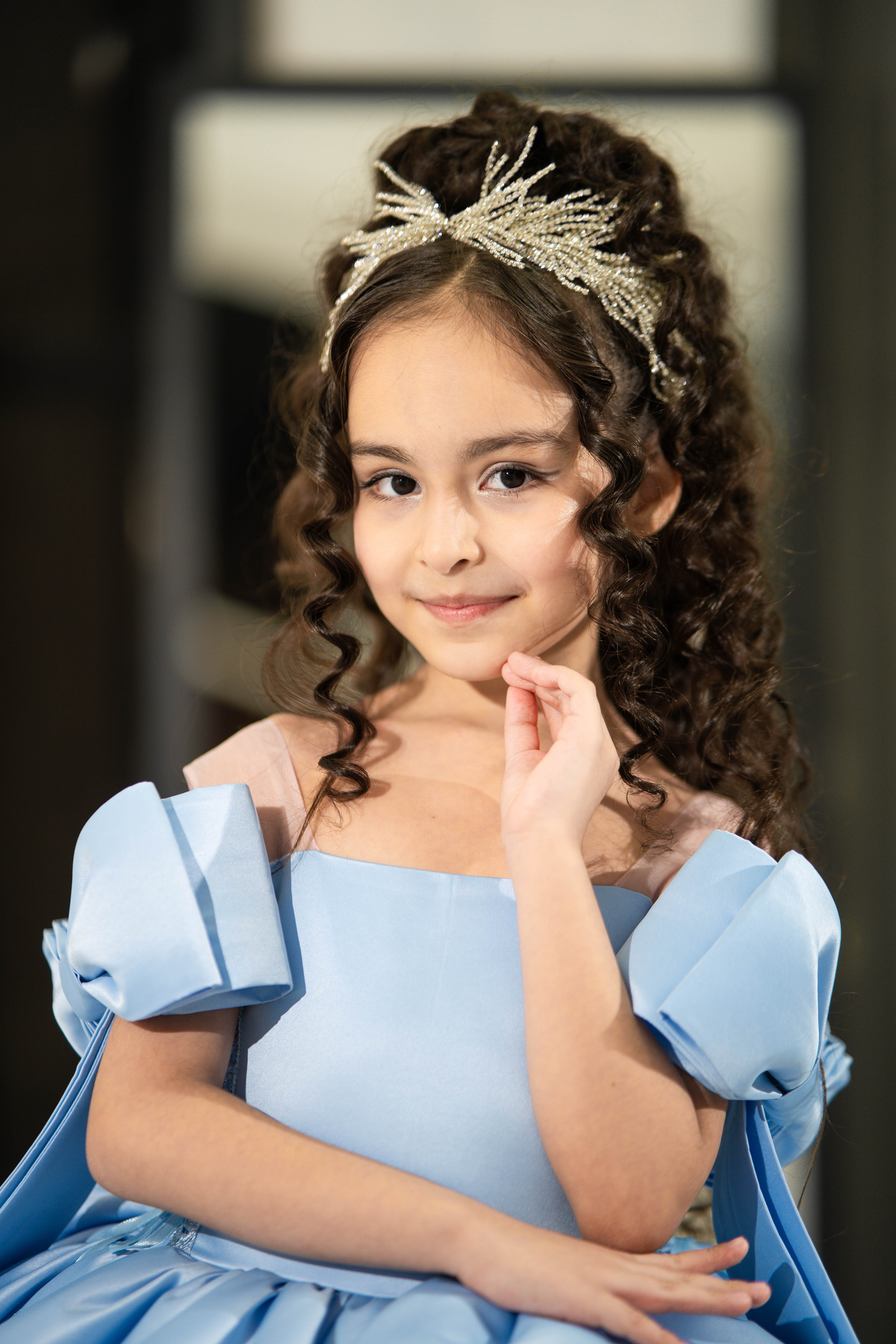 Pageant Dress for Little Girl (Size 7-8 - Blue - In Stock)