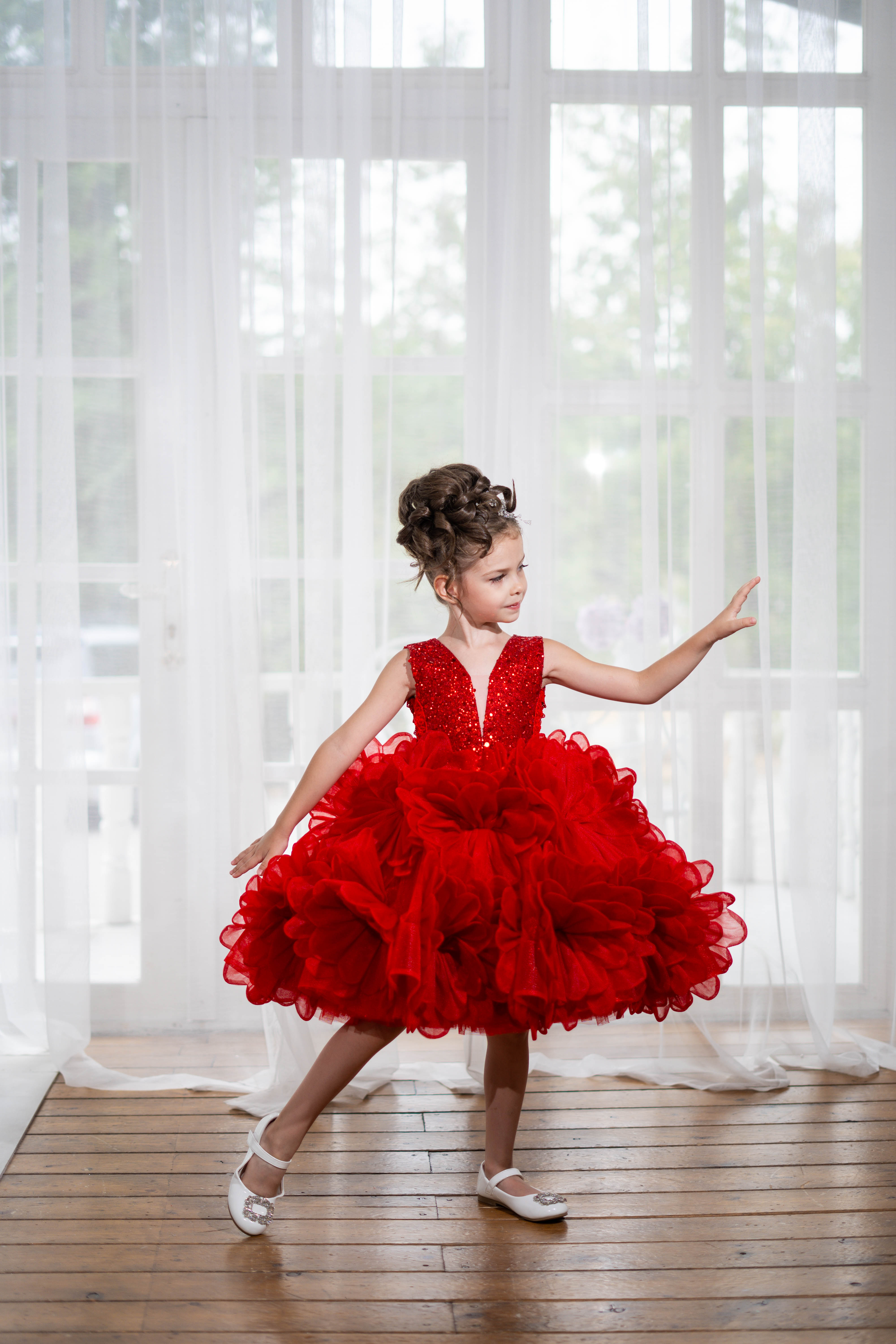 Flower-detailing Children Dress