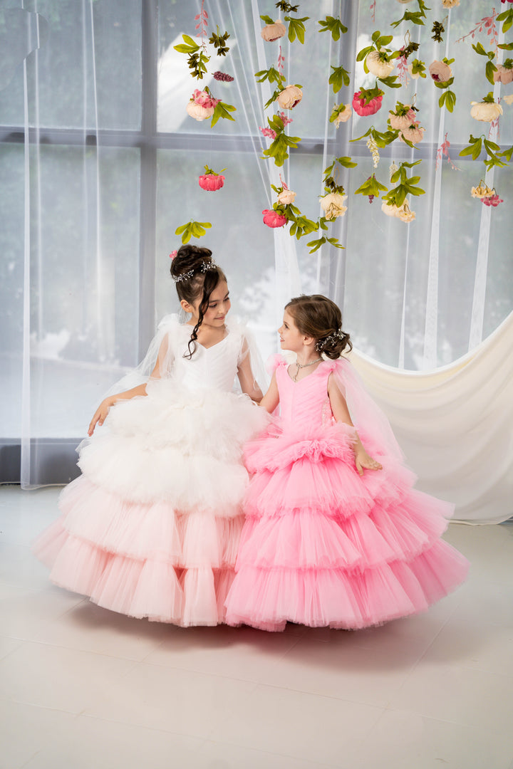 Birthday girl dress,Girls formal dress, First Baby Birthday Party Dress, Princess Girl Gown, Pageant Toddler Special Occasion Dress, White Luxury Christmas Pageant gown, Flower girl dress, red couture, Junior Bridesmaid dress, Maxi Prom Dress Ball Gown with Train,Baby Girl Princess Dress, stylish children&