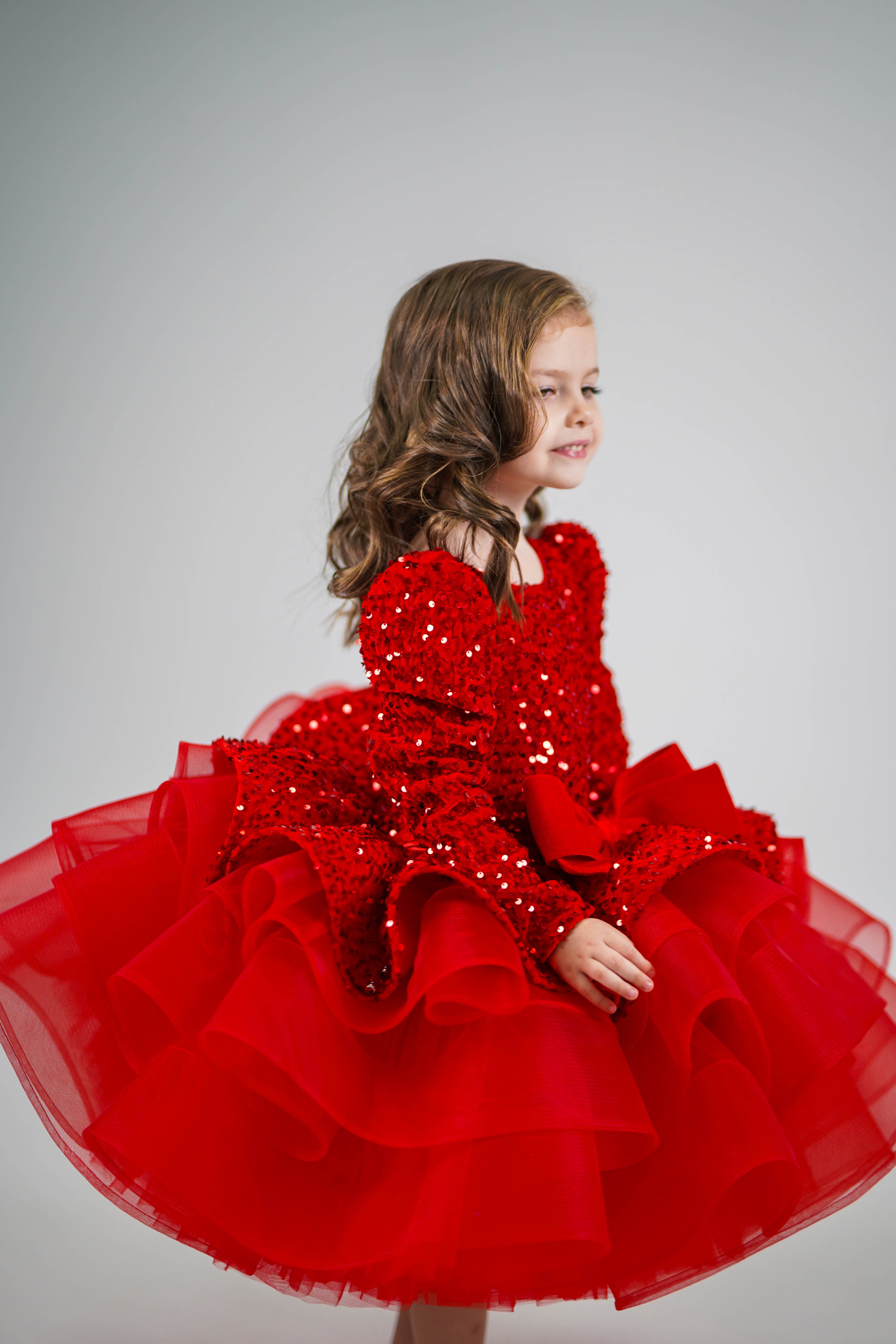 Party Dress For Girls (Red)