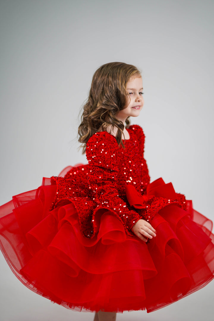 Party Dress For Girls (Red)