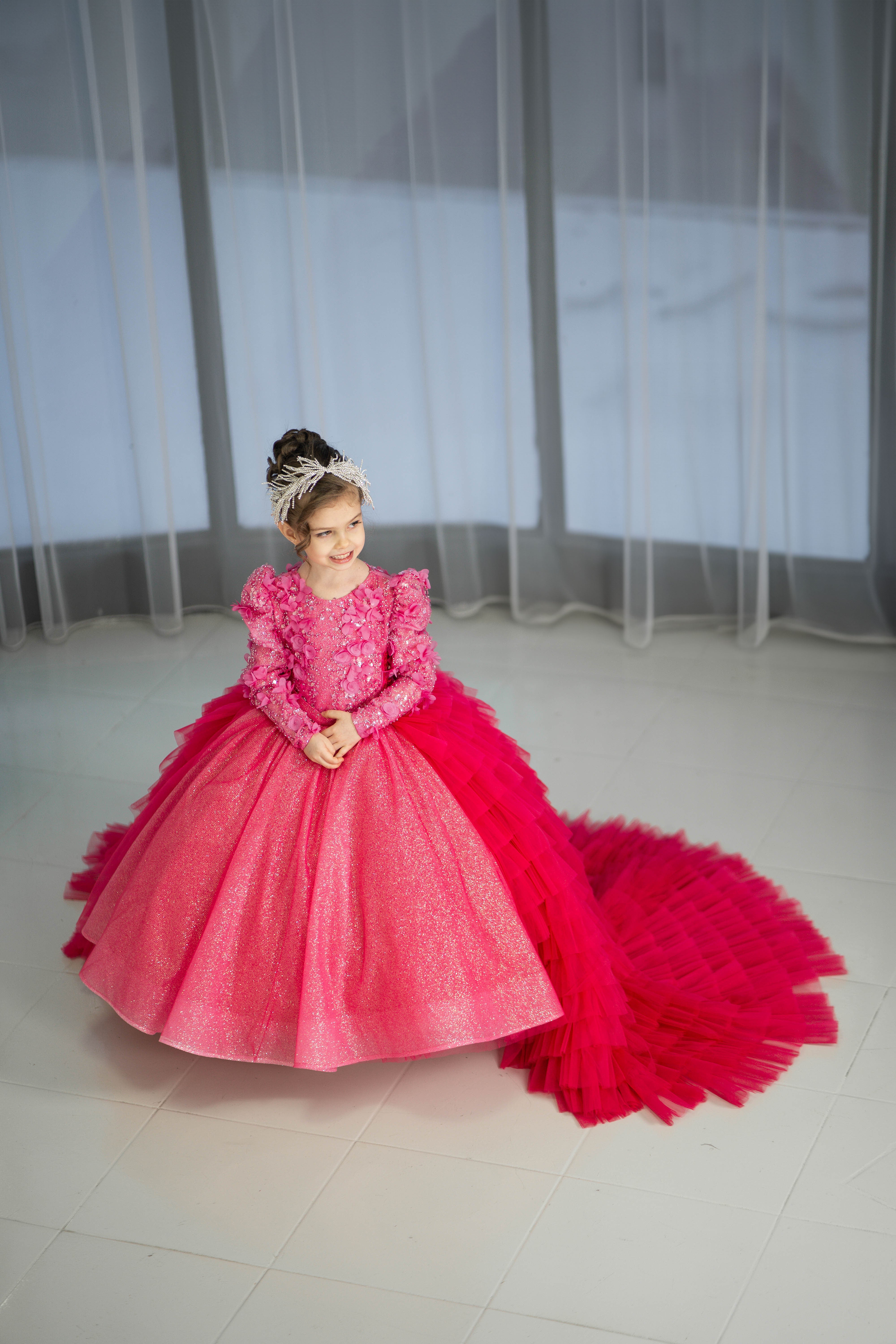 Children Gown For Children (Pink/Blue/Gold/Lilac/Rasberry)