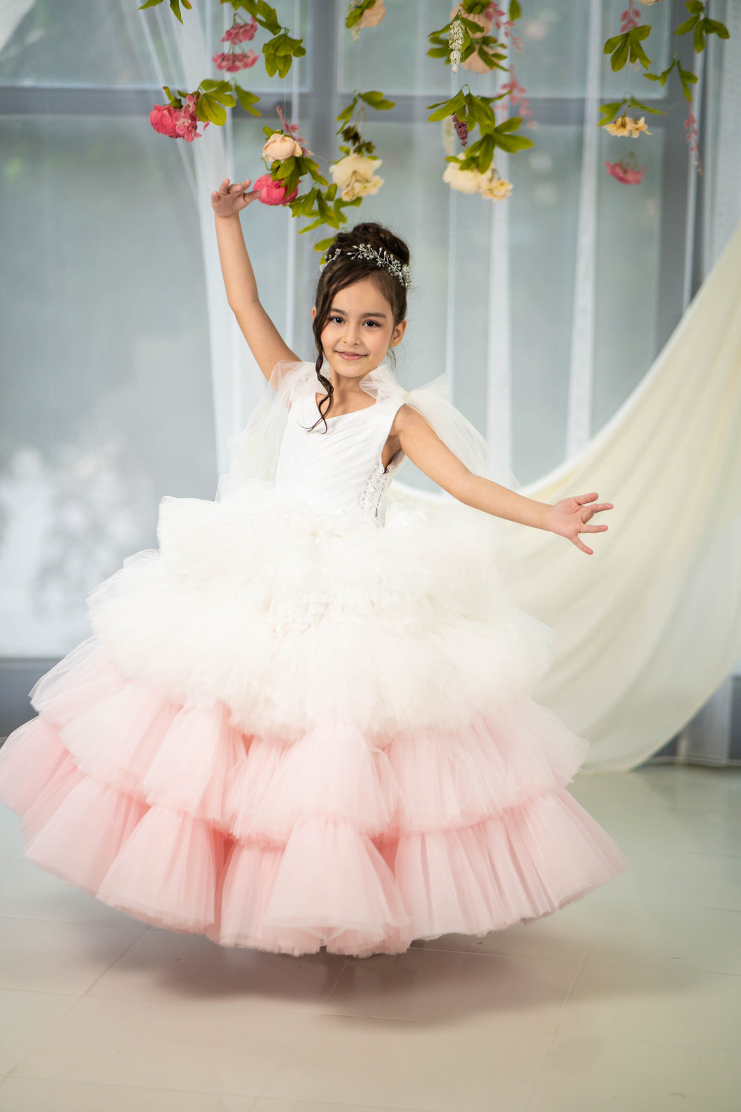Christmas pageant gown, red couture dress, junior bridesmaid dress, maxi prom dress with train, baby princess dress, tulle pageant dress, special occasion dress for girls, ivory flower girl dress, white toddler flower girl dress, tutu dress, princess dress, tulle flower girl dress, pageant photoshoot dress, little girl party dress, toddler ball gown, elegant kids dress, girls&