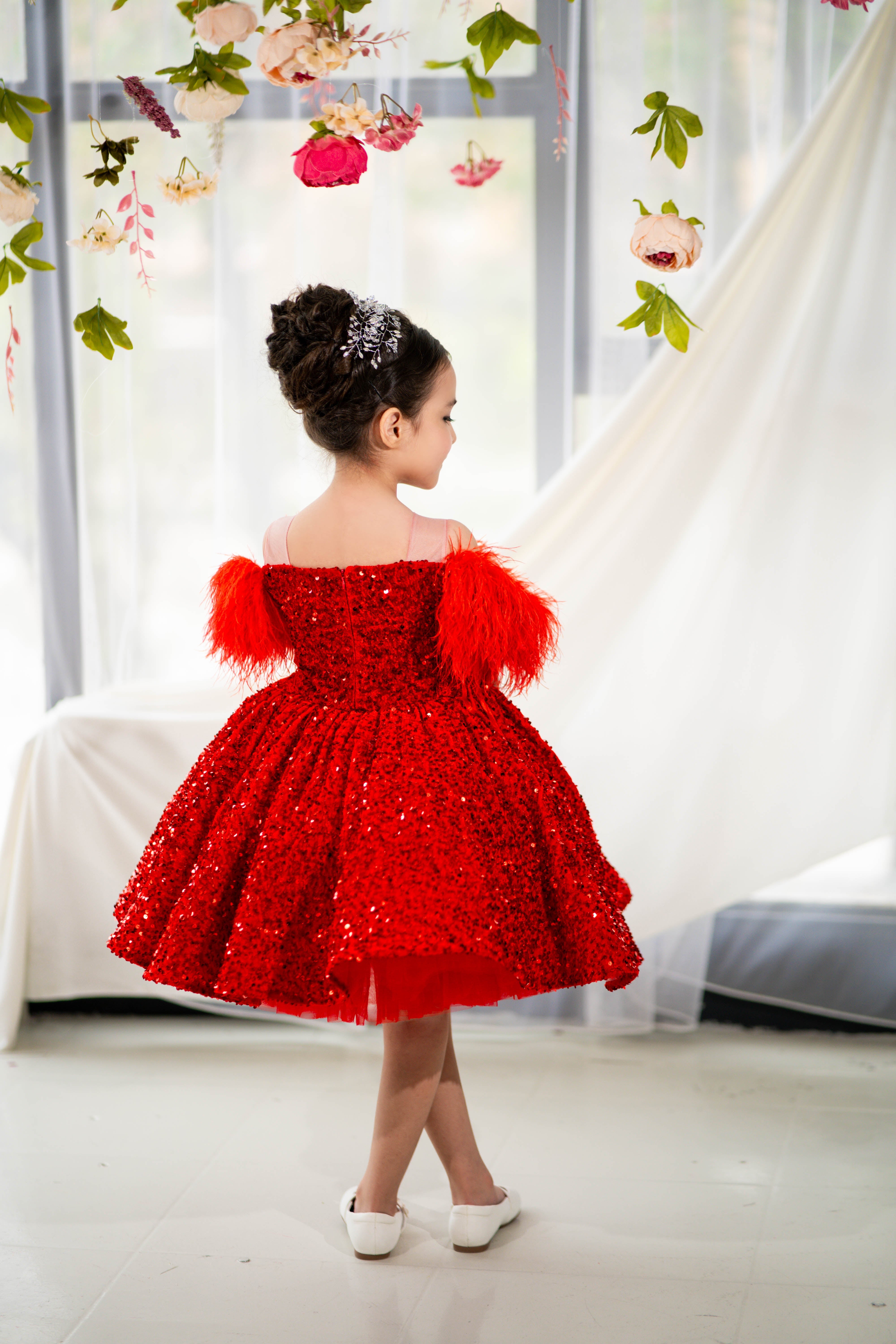 Special Occasion Princess Dress (Size 5/6 1 In Stock, Red)