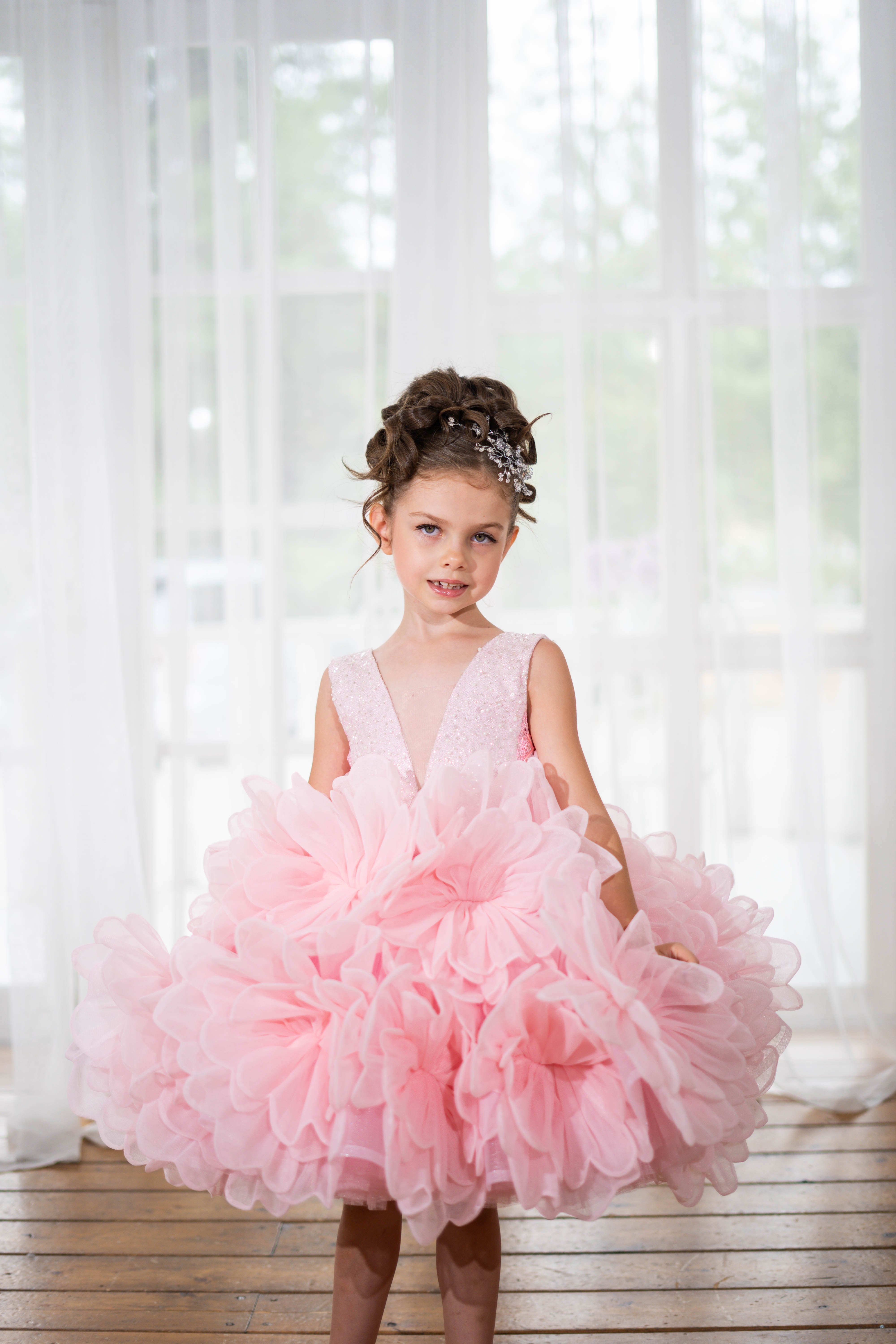 Flower-detailing Children Dress