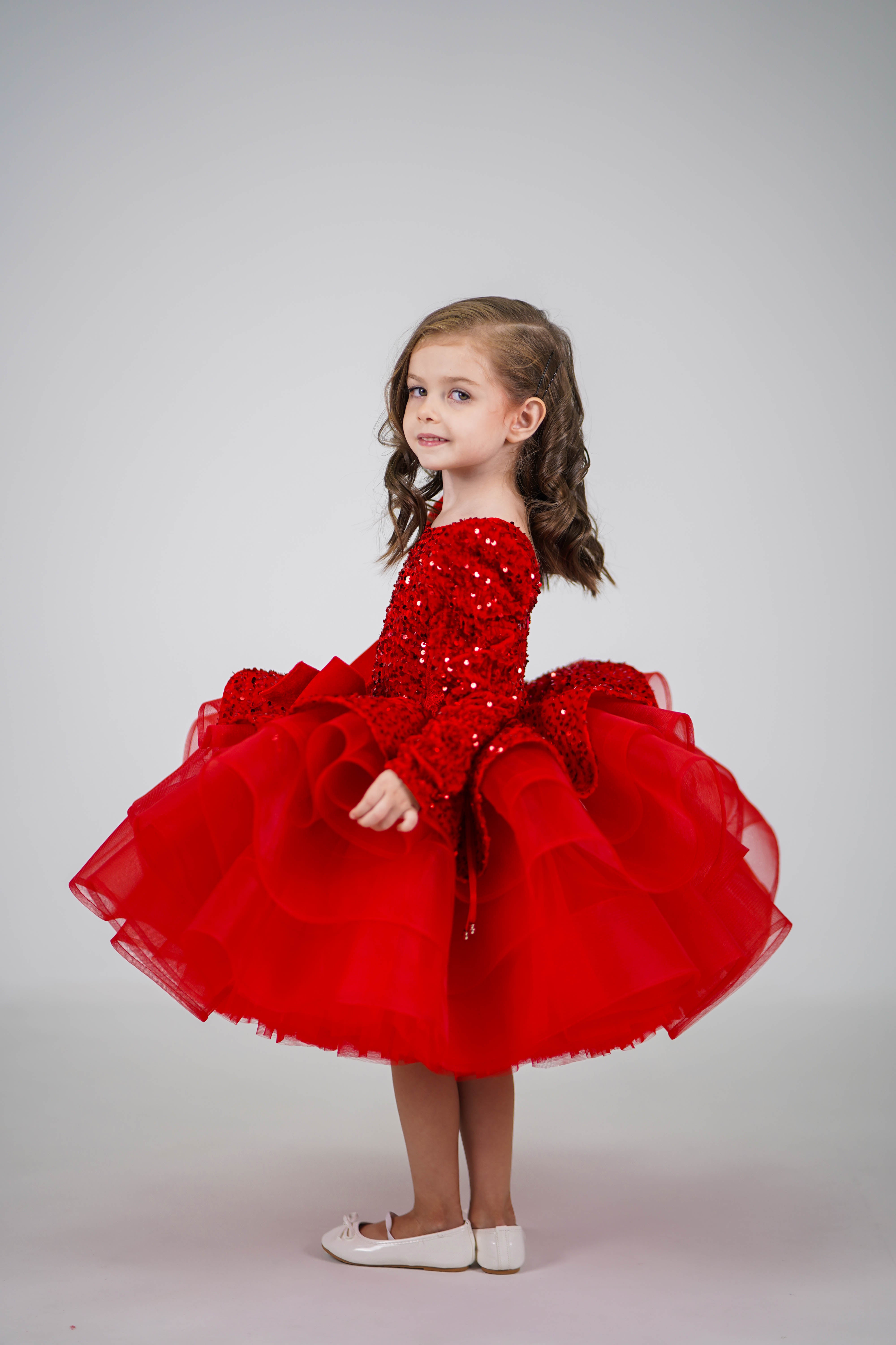 Party Dress For Girls (Red)