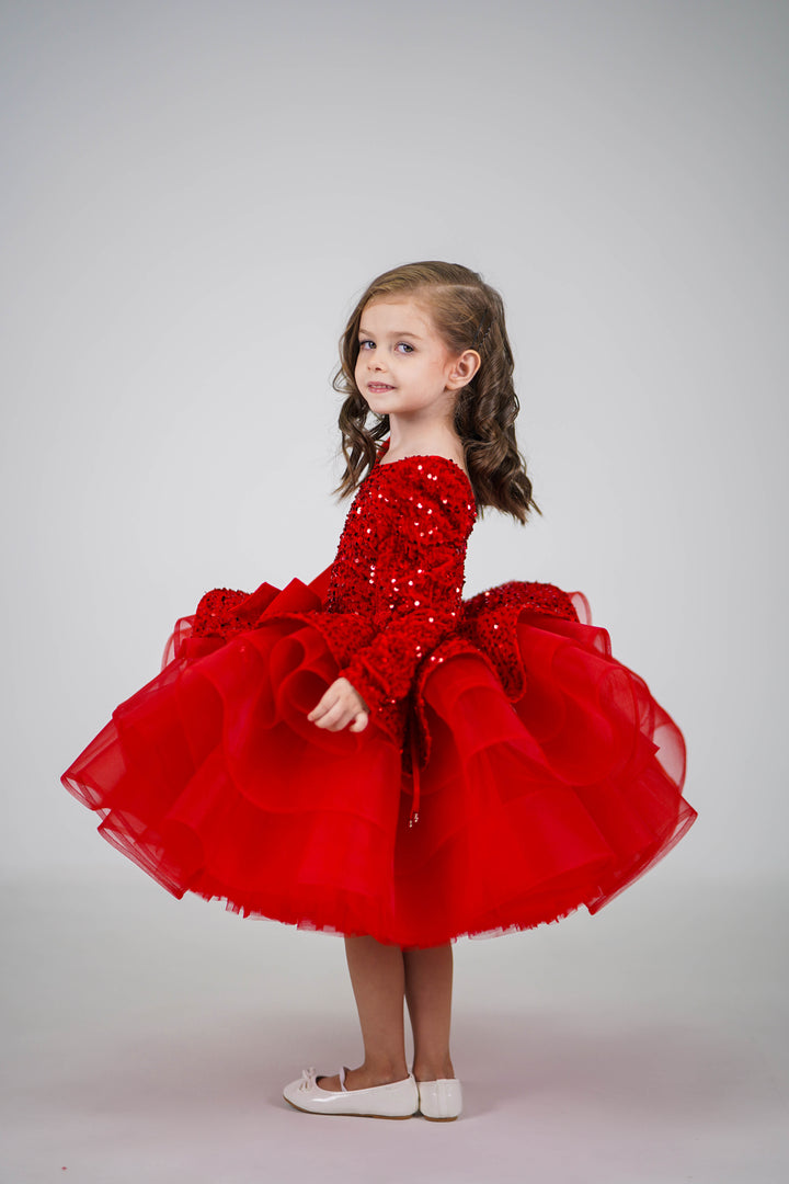 Party Dress For Girls (Red)