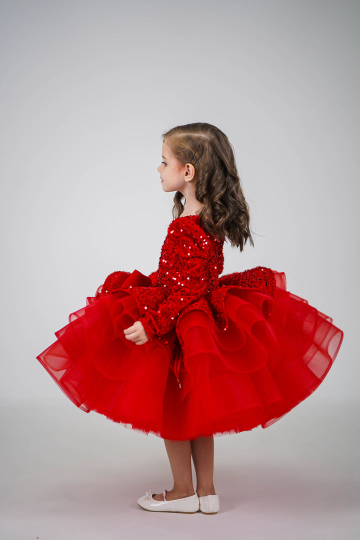 Party Dress For Girls (Red)