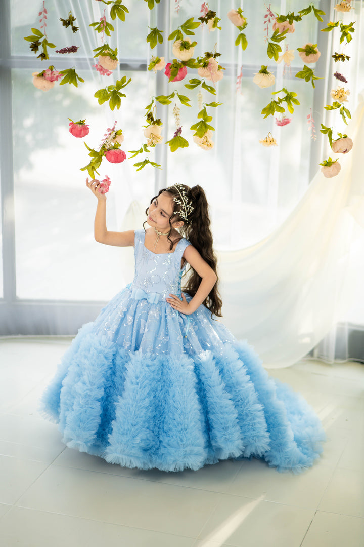 Blush pink birthday baby girl gown, first year birthday party dress, gown with train for baby, gorgeous fluffy dress for kids, tulle dress, Girls formal dress long, Ball dress for girls, Luxury dress for kids, Prom dress for kids, Blush dress, Toddler wedding dress, Tulle gown girls, Blush Flower Girl Dress, Lace flower girl dress, Girls ball gown, adorable girls&