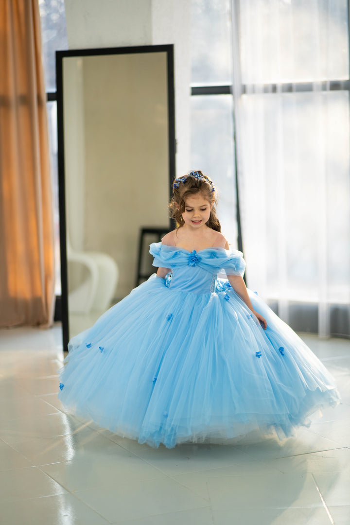 Cindirella Inspired Children Dress, Size 4-5