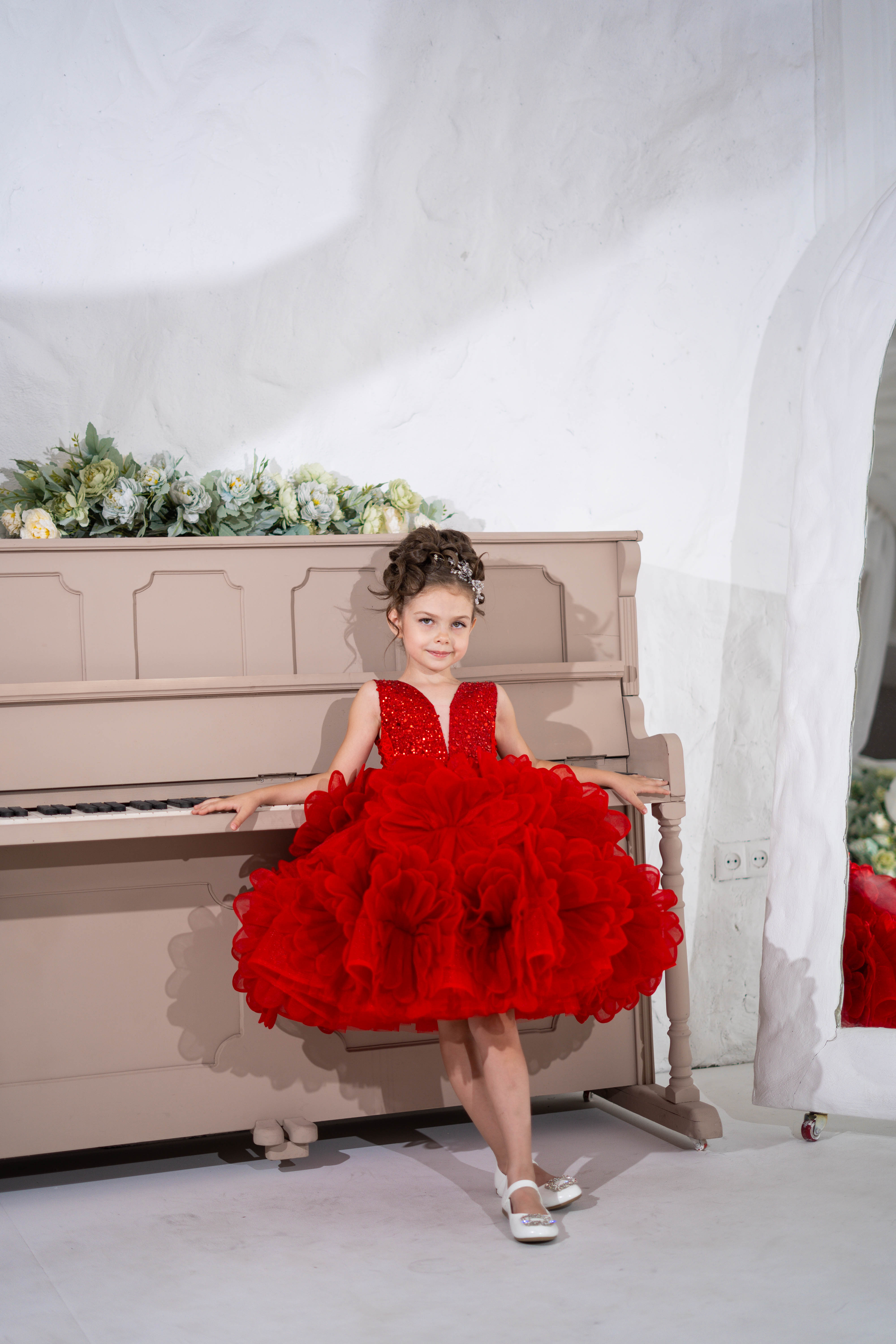 Flower-detailing Children Dress