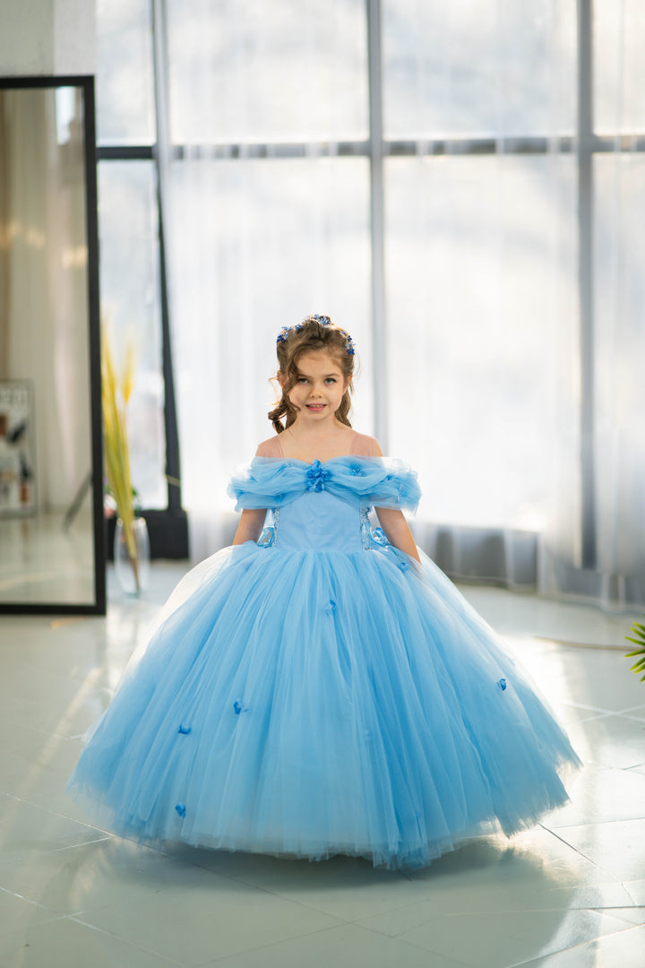 Cindirella Inspired Children Dress, Size 4-5