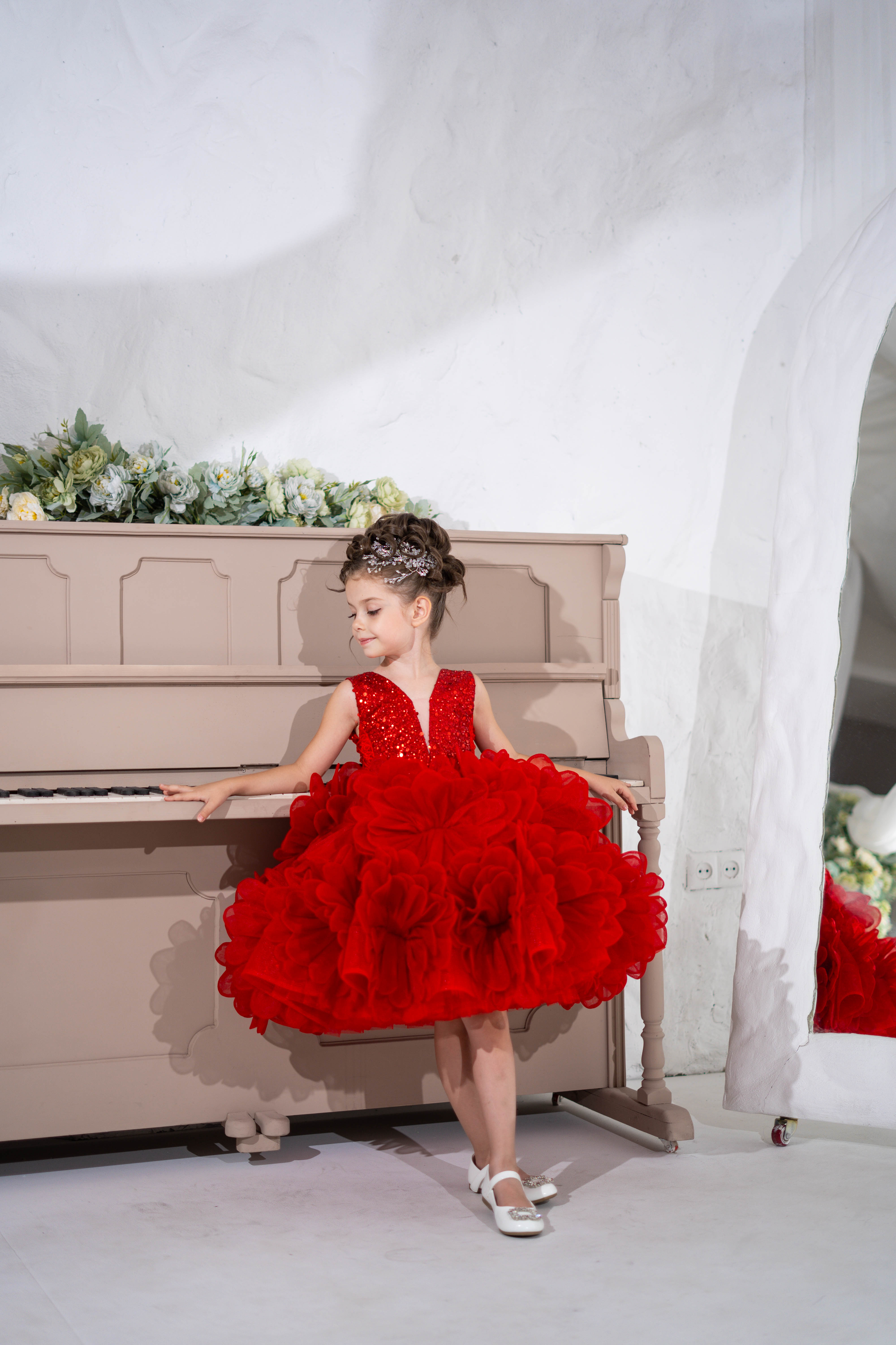 Flower-detailing Children Dress