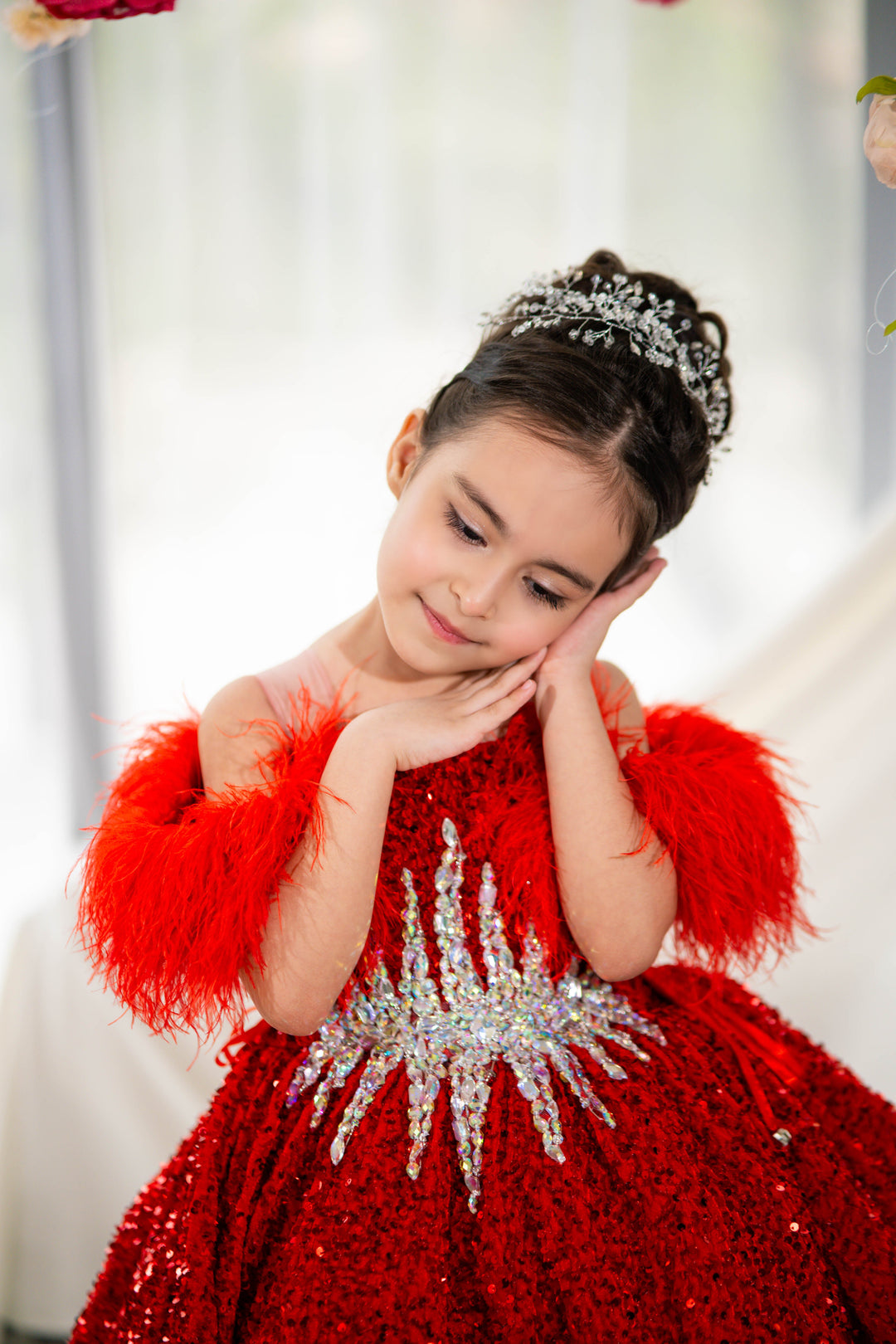 Special Occasion Princess Dress (Size 5-6 - In Stock - Red)