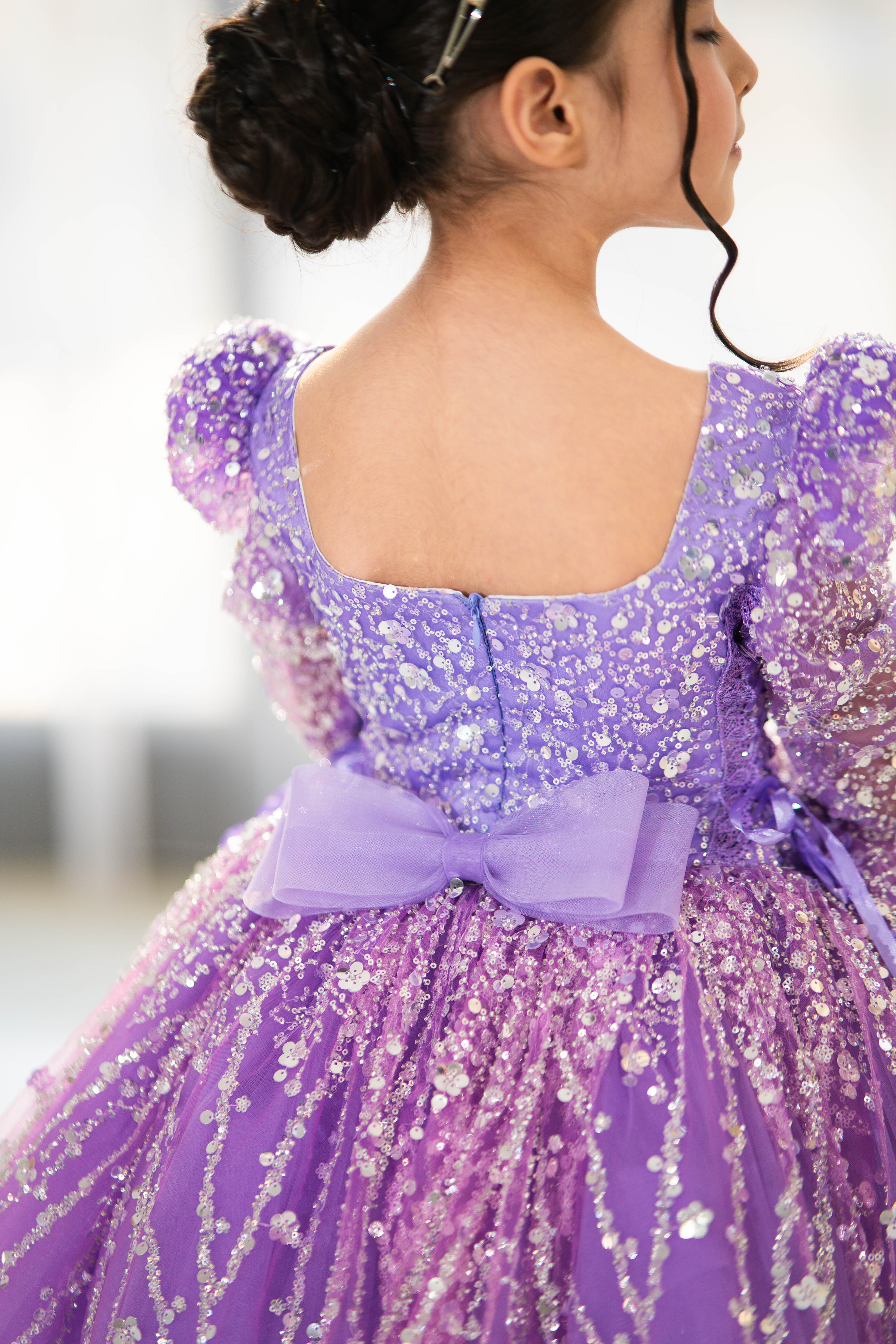 Princess Dress For Girls (Size 4-5 Lilac - In Stock)