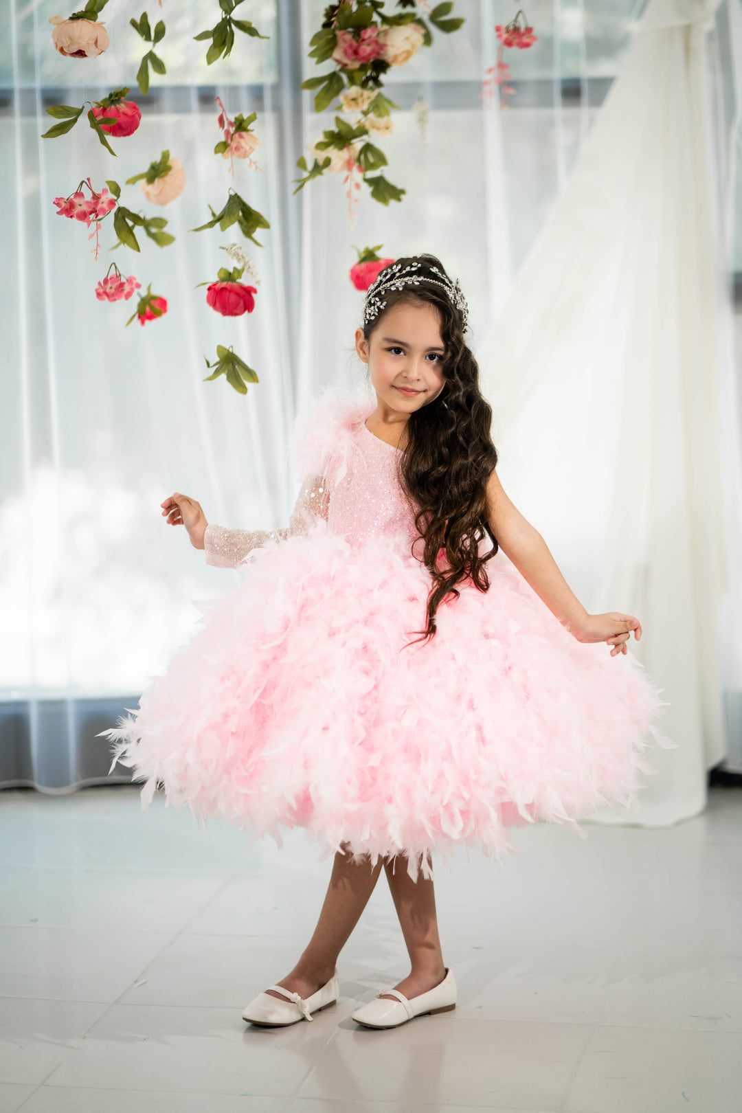 Blush pink birthday baby girl gown, first year birthday party dress, gown with train for baby, gorgeous fluffy dress for kids, tulle dress, Girls formal dress long, Ball dress for girls, Luxury dress for kids, Prom dress for kids, Blush dress, Toddler wedding dress, Tulle gown girls, Blush Flower Girl Dress, Lace flower girl dress, Girls ball gown, adorable girls&