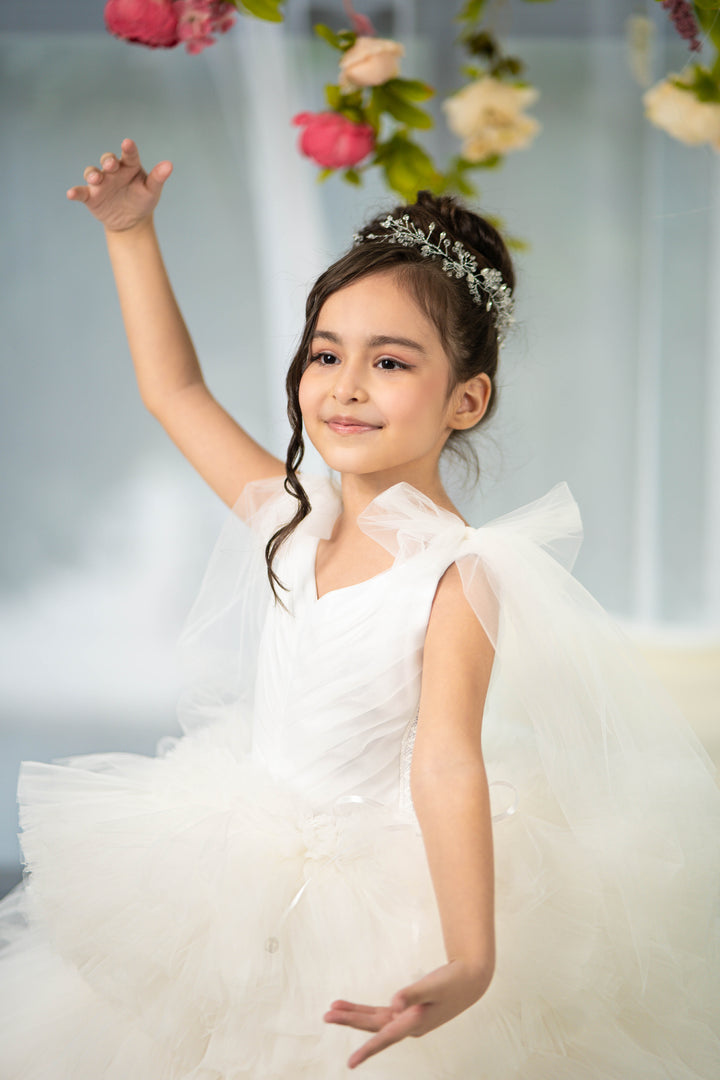 Christmas pageant gown, red couture dress, junior bridesmaid dress, maxi prom dress with train, baby princess dress, tulle pageant dress, special occasion dress for girls, ivory flower girl dress, white toddler flower girl dress, tutu dress, princess dress, tulle flower girl dress, pageant photoshoot dress, little girl party dress, toddler ball gown, elegant kids dress, girls&