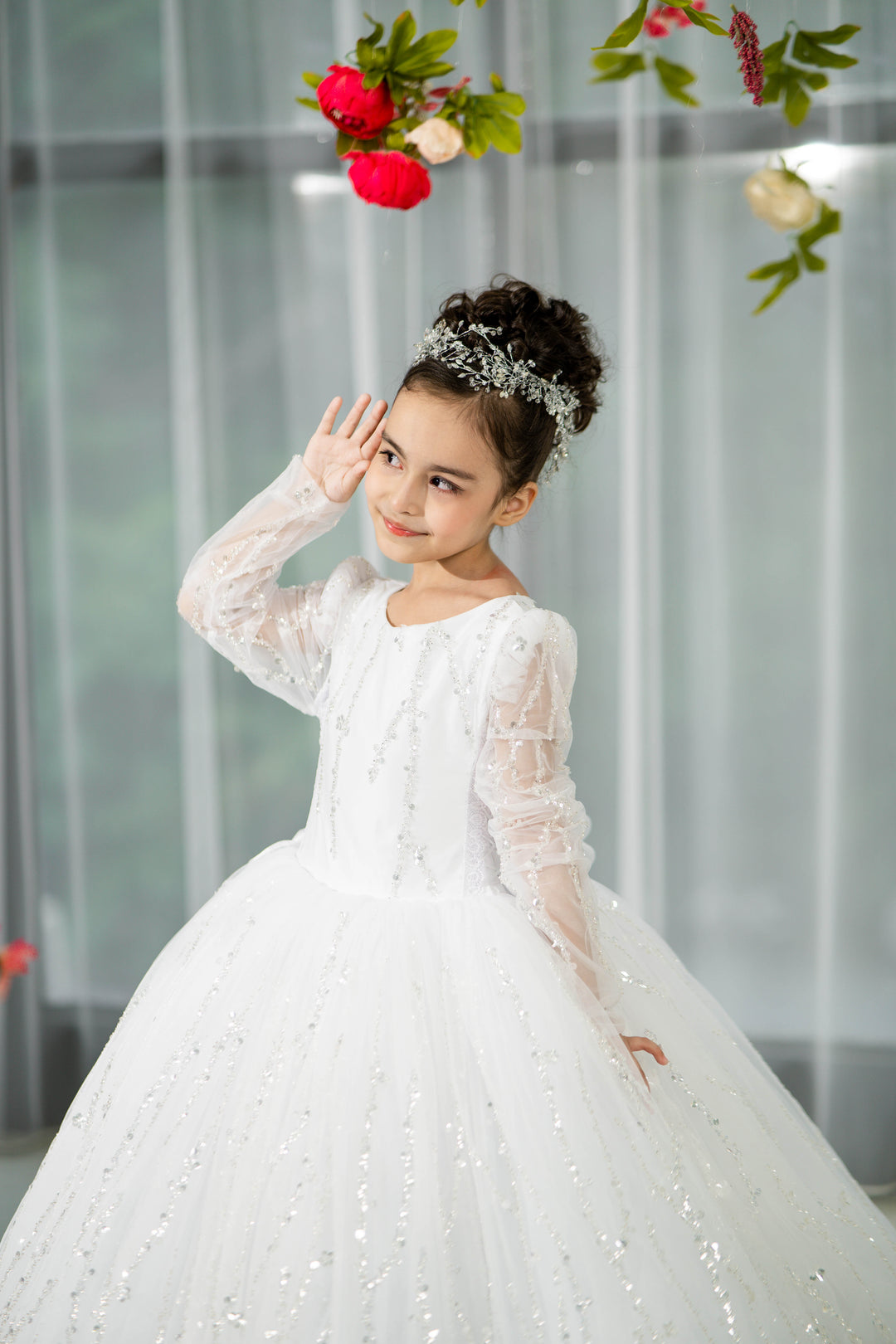 Birthday girl dress,Girls formal dress, First Baby Birthday Party Dress, Princess Girl Gown, Pageant Toddler Special Occasion Dress, White Luxury Christmas Pageant gown, Flower girl dress, red couture, Junior Bridesmaid dress, Maxi Prom Dress Ball Gown with Train,Baby Girl Princess Dress, stylish children&