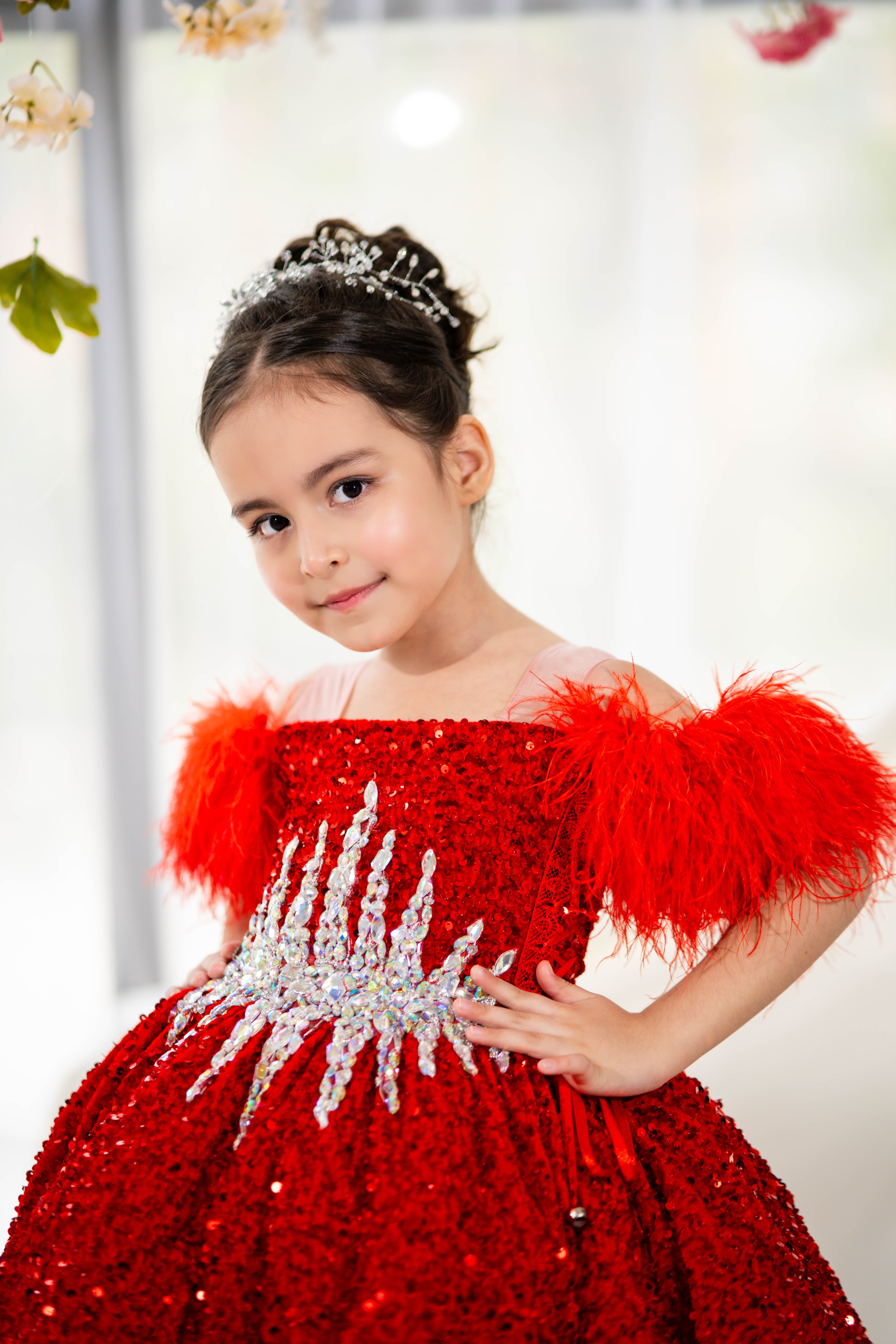 Special Occasion Princess Dress (Size 5/6 1 In Stock, Red)