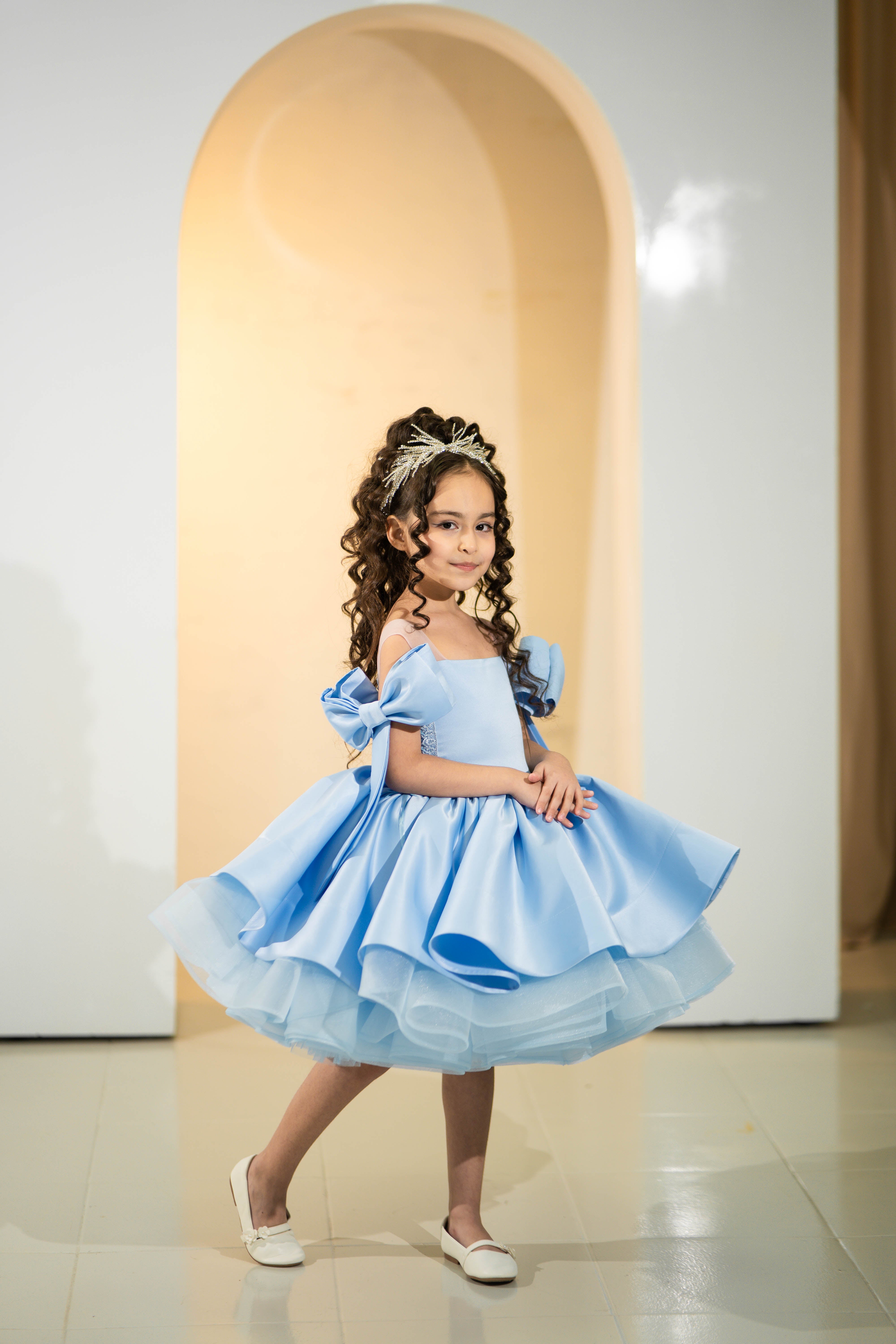 Pageant Dress for Little Girl (Size 7-8 - Blue - In Stock)